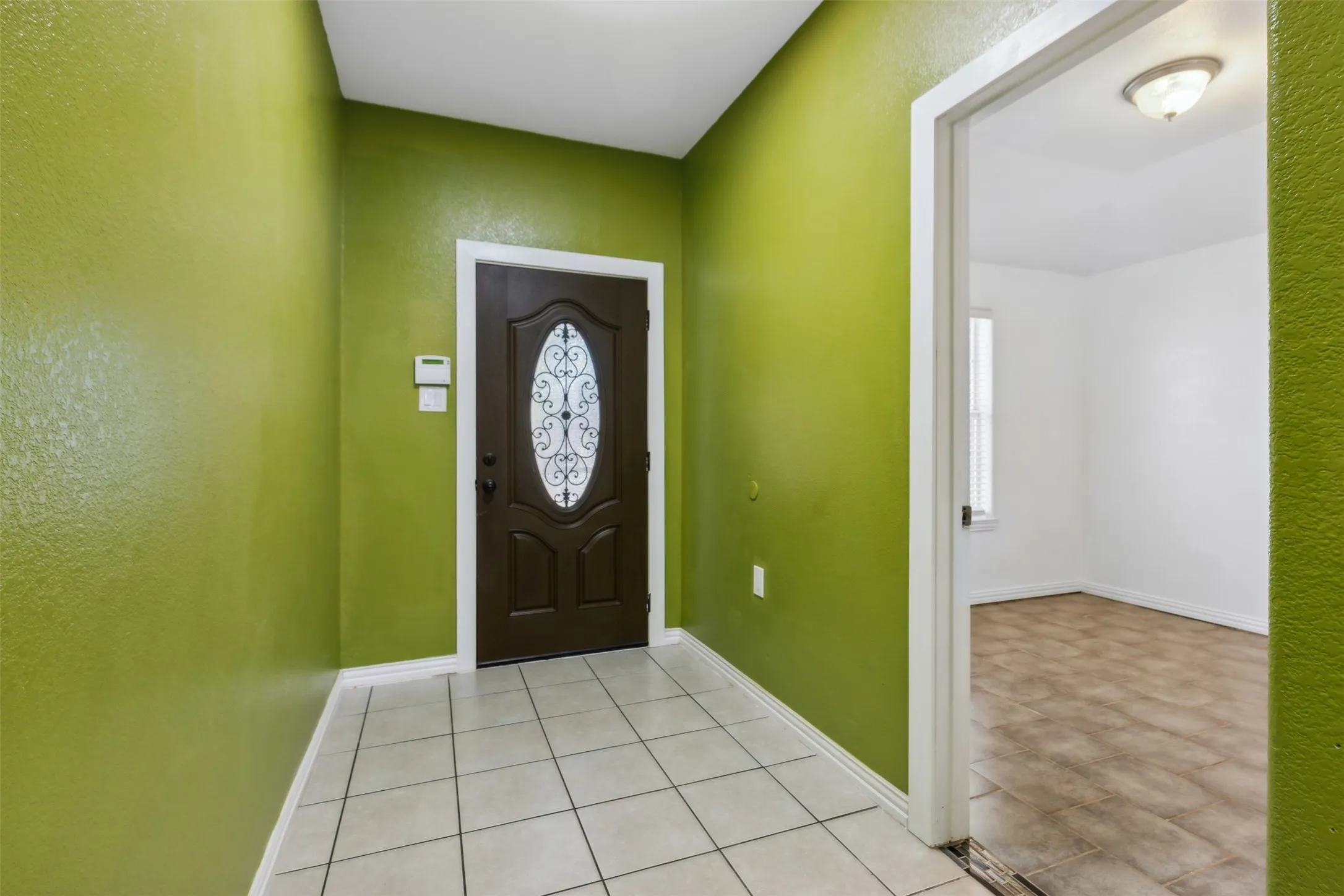 View of tiled entrance foyer