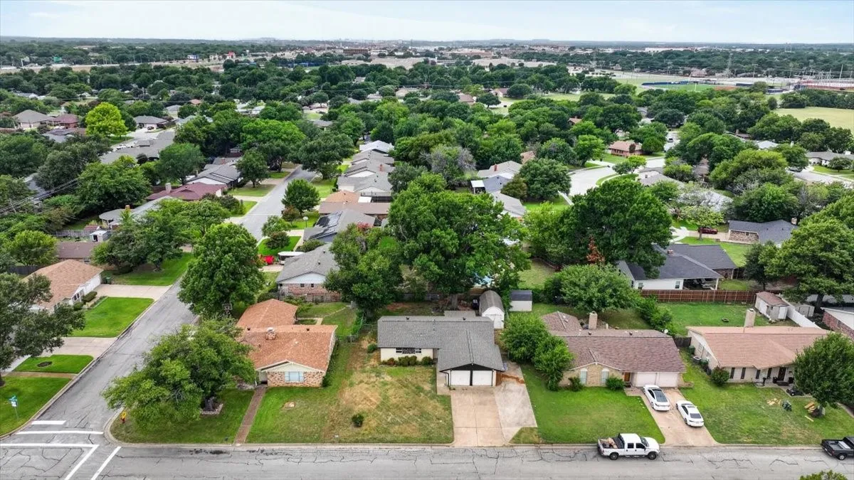Established neighborhood featuring mature tree canopy, residential streets, and single-story properties