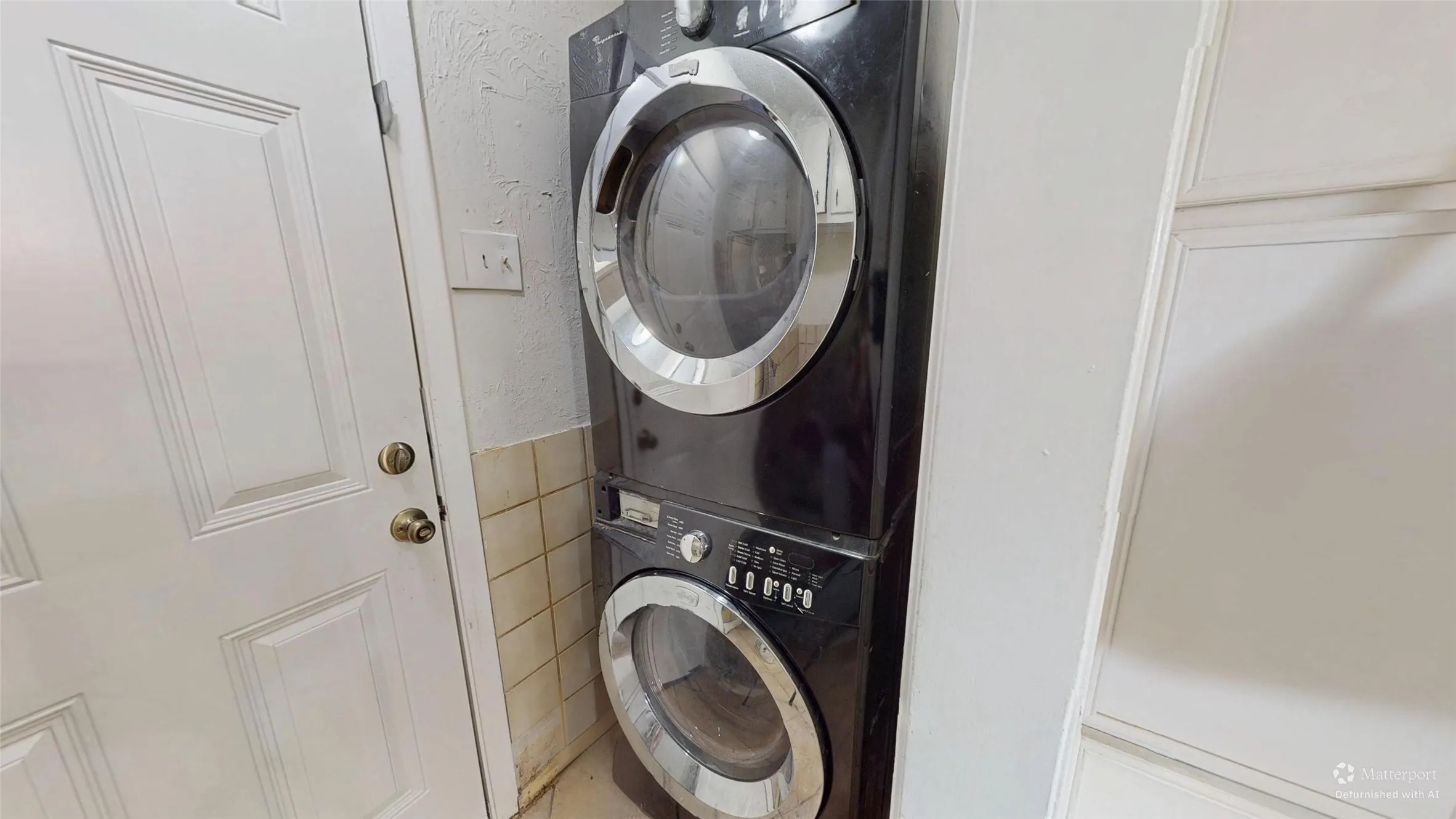 Stackable washer and dryer unit