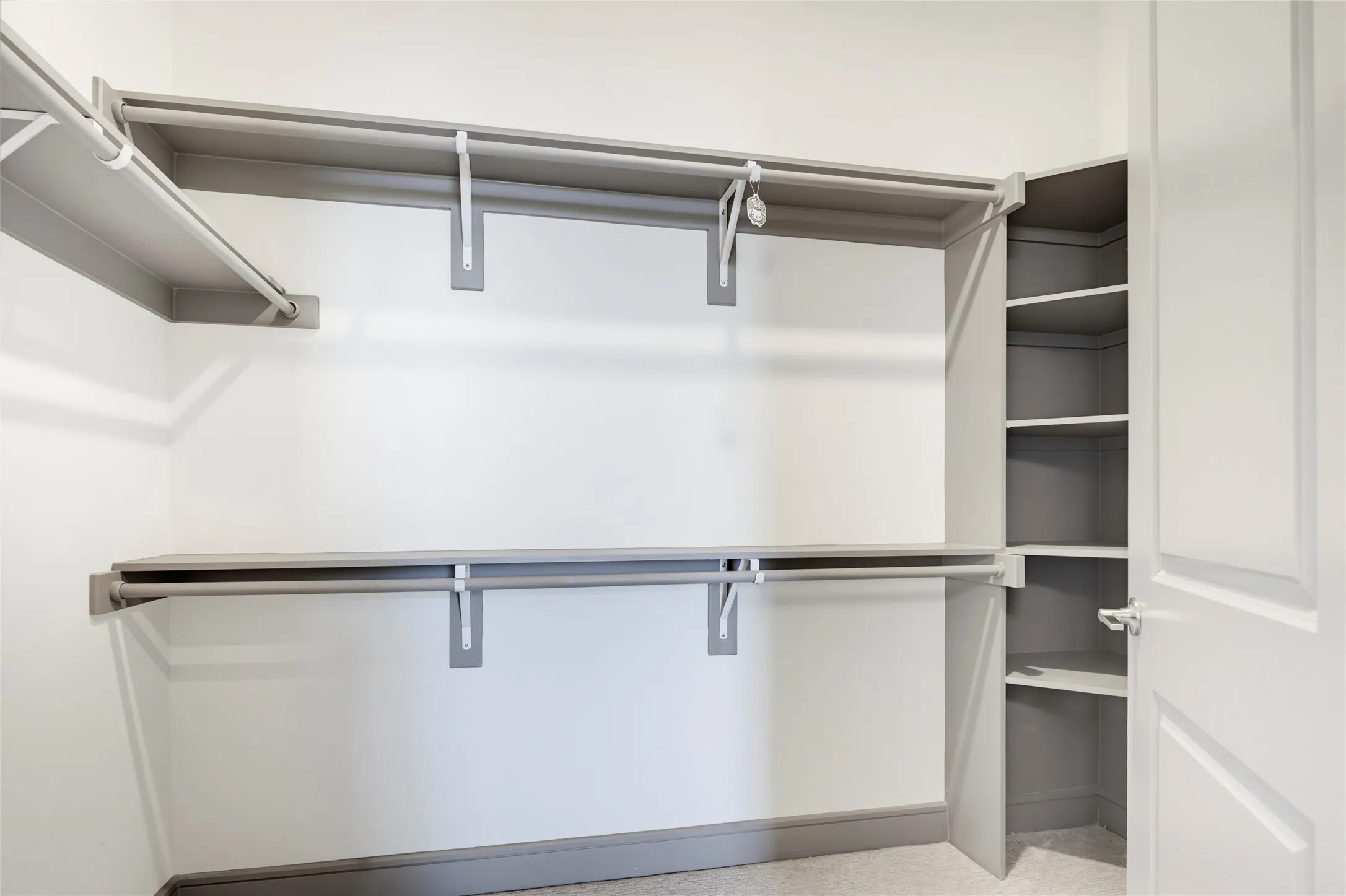 Built-in shelving and hanging rods