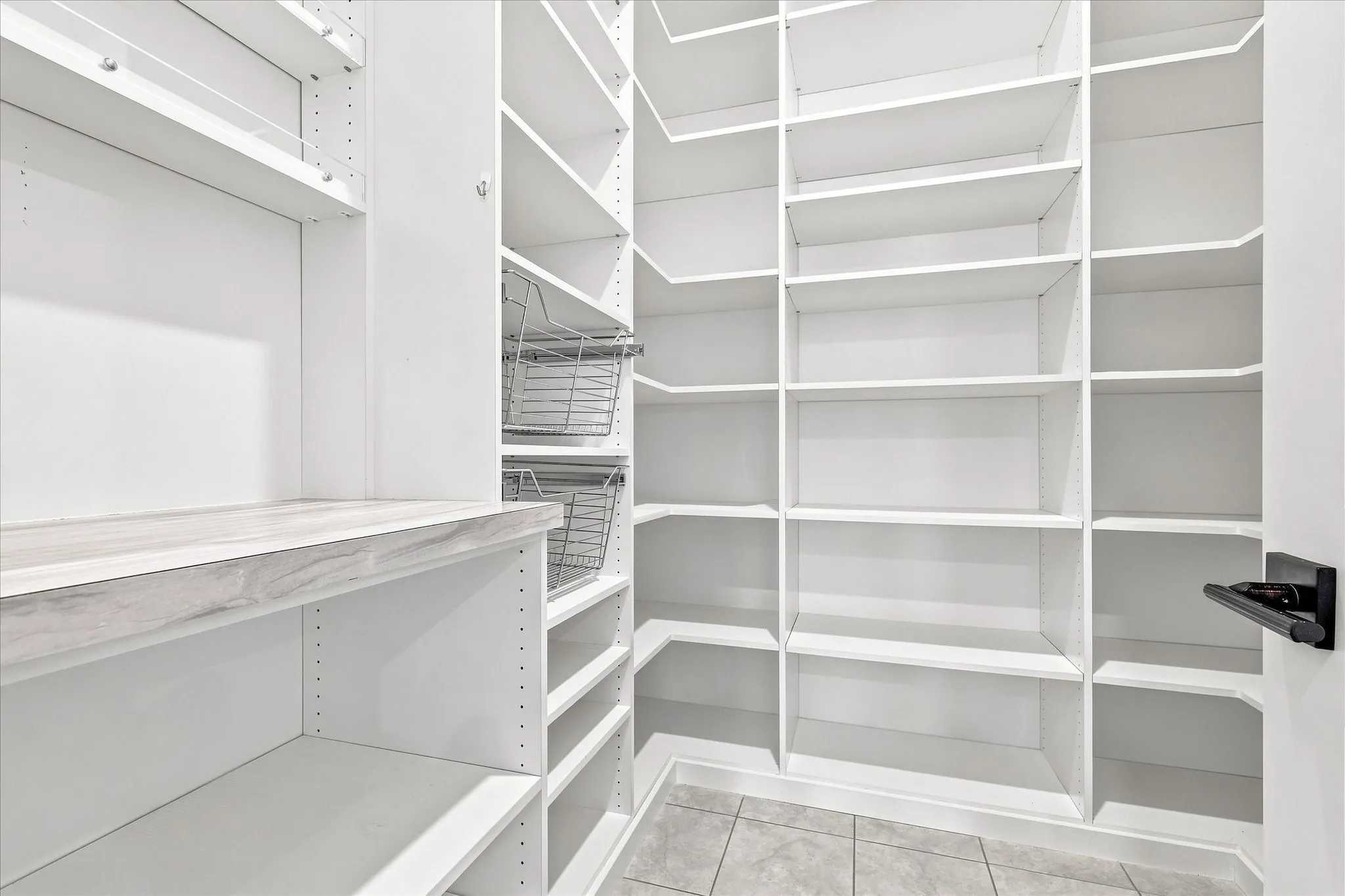 Incredible pantry with an organizational system
