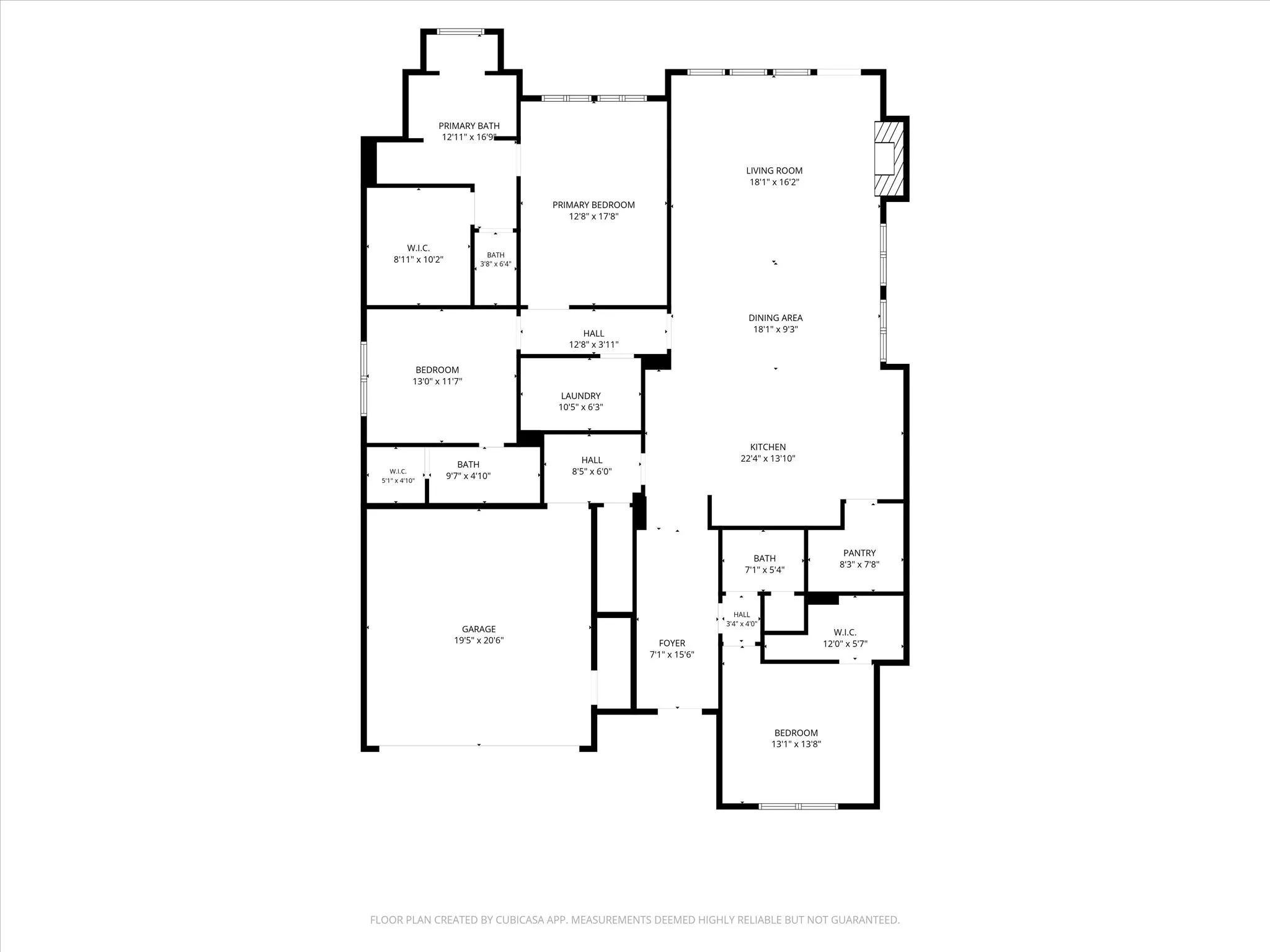 Single story, open plan design with several flex space areas.   The amazing bonus space in the attic is not shown on the floor plan.
