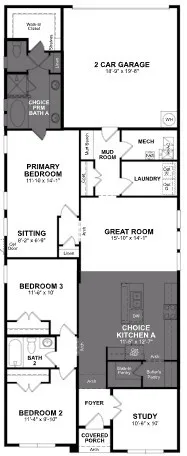 Beazer Homes Wildflower Ranch Meridian Floorplan.