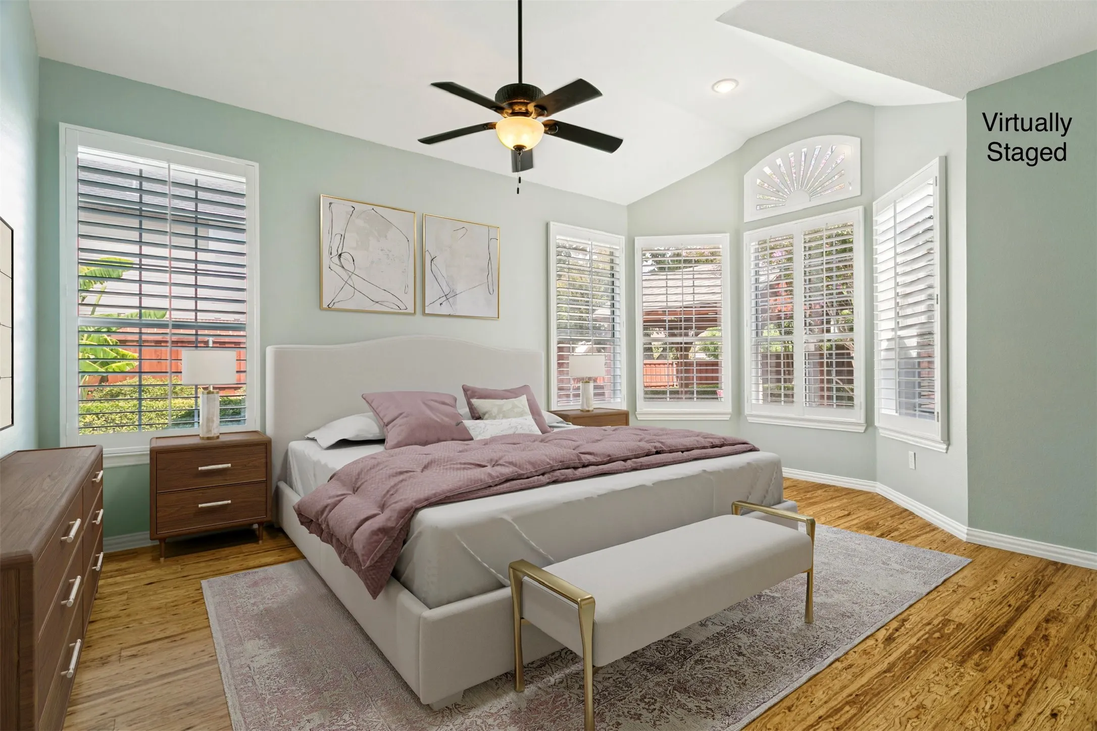 Virtually staged Primary Suite