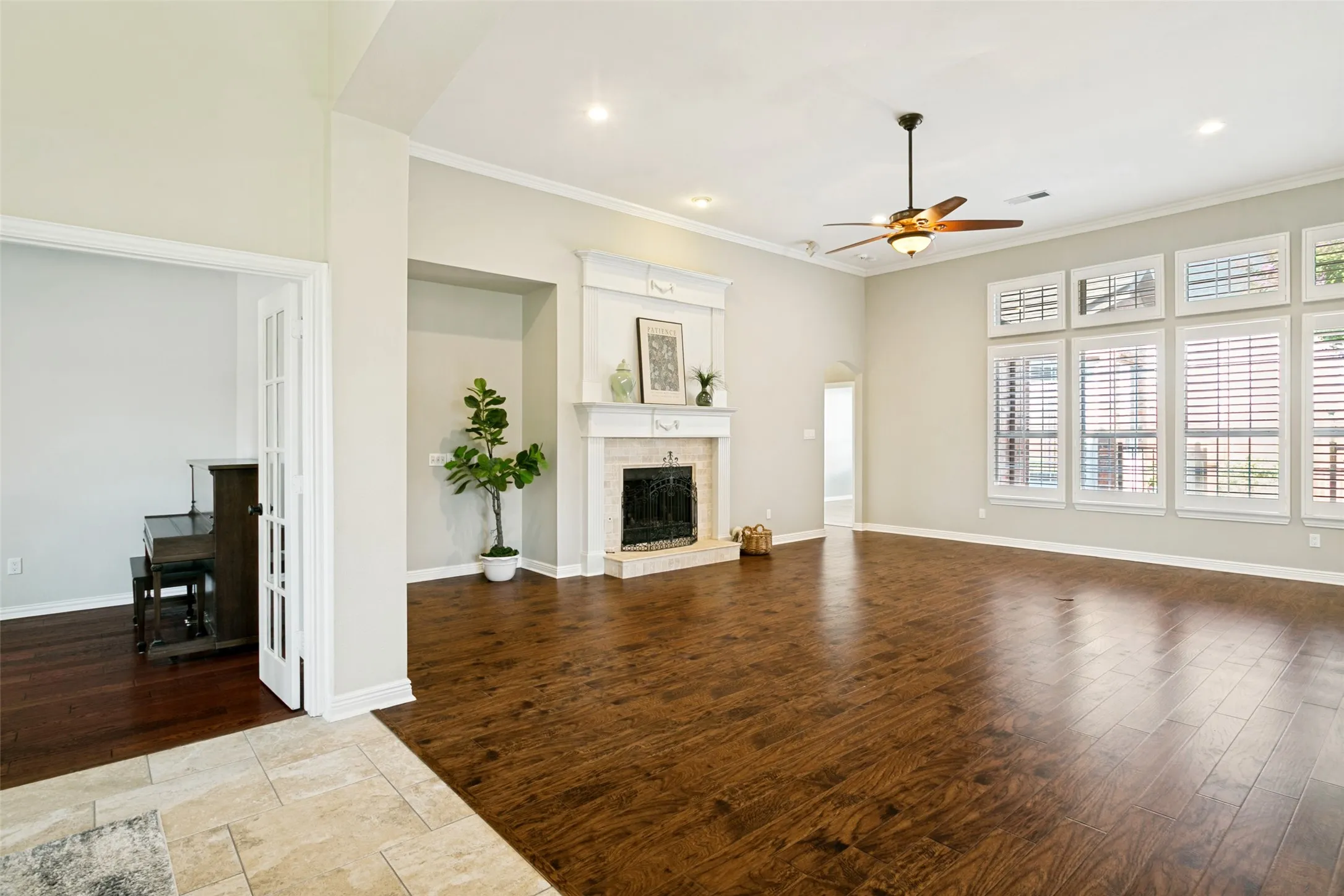 Living Room with glimpse of the office