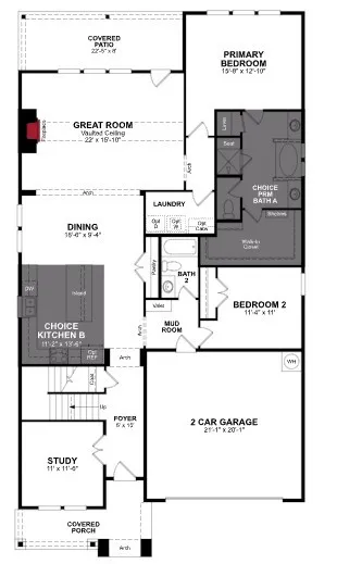 Beazer Homes Enclave at Legacy Hills Laredo Floorplan.