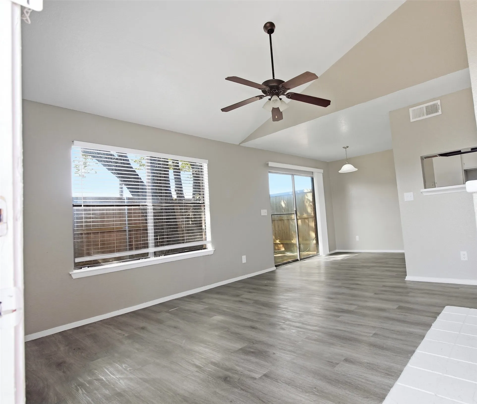 Not actual unit but same floor plan and flooring.