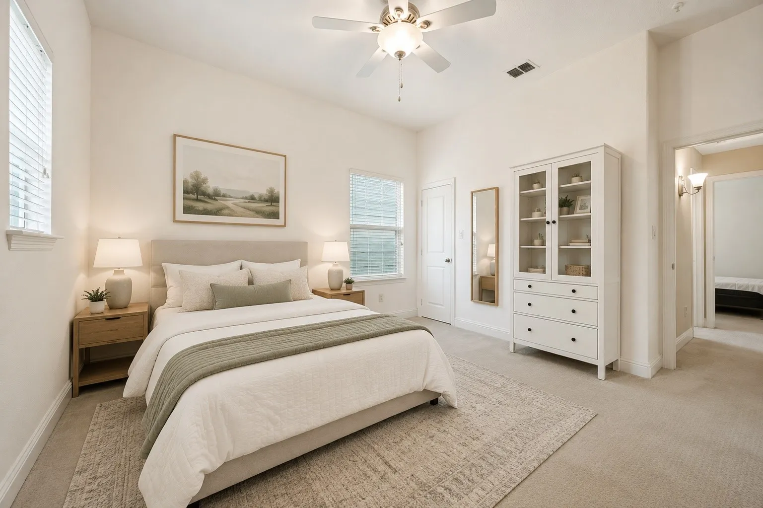 Secondary bedroom with natural light. *Digitally Staged