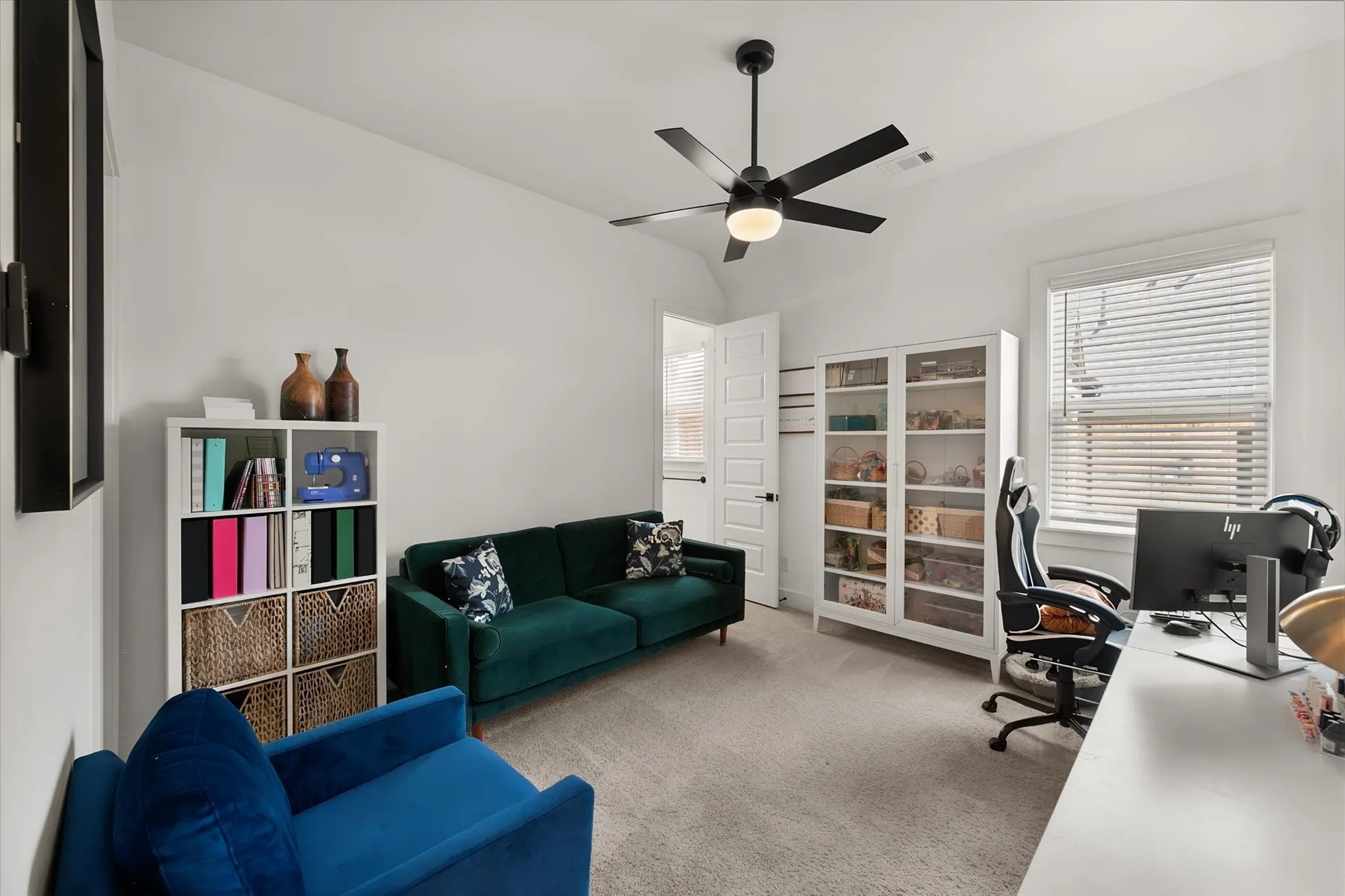 This room is set up as a second office and has its own bathroom and walk in closet.