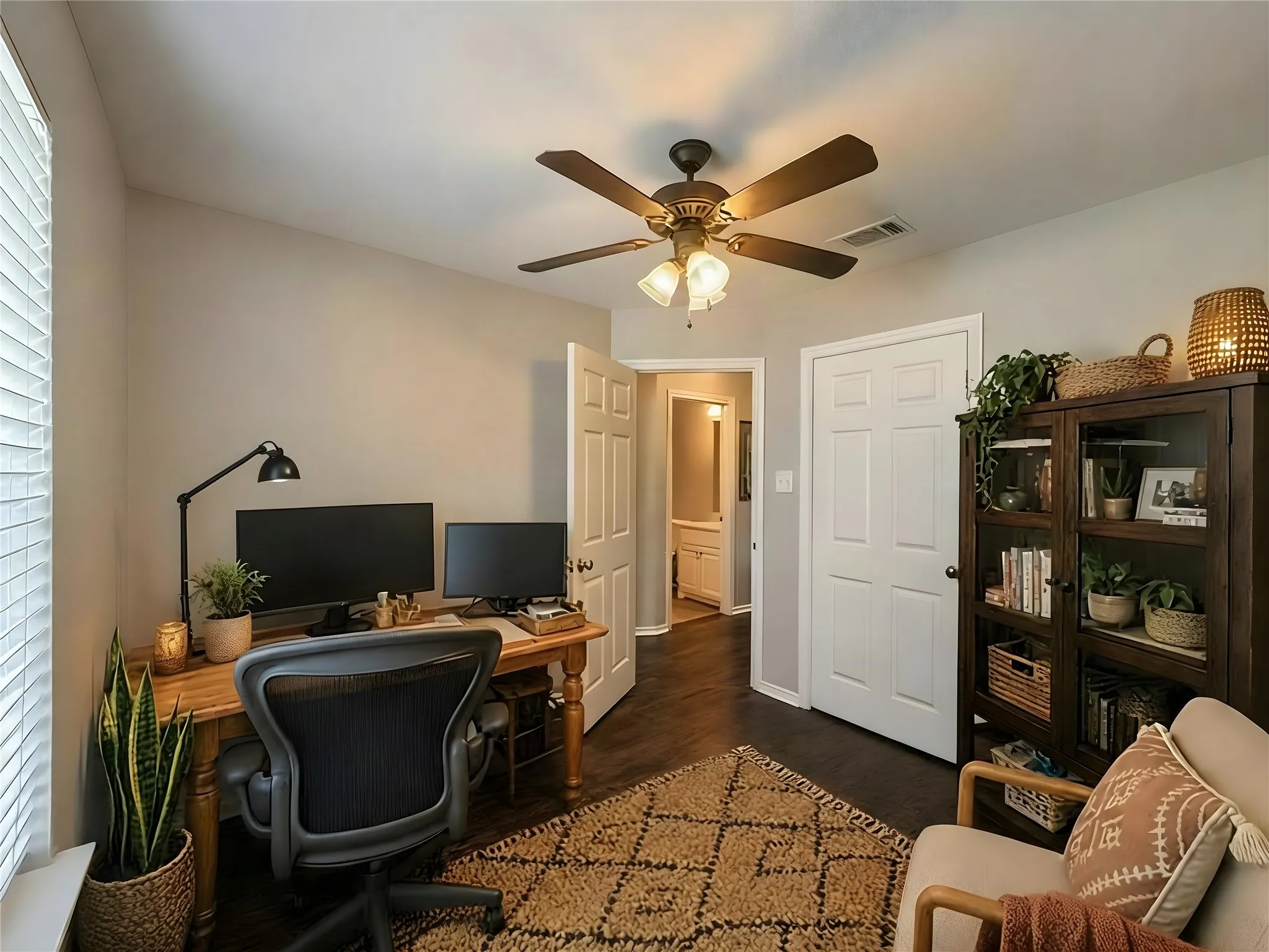 Bedroom currently being used as a home office
