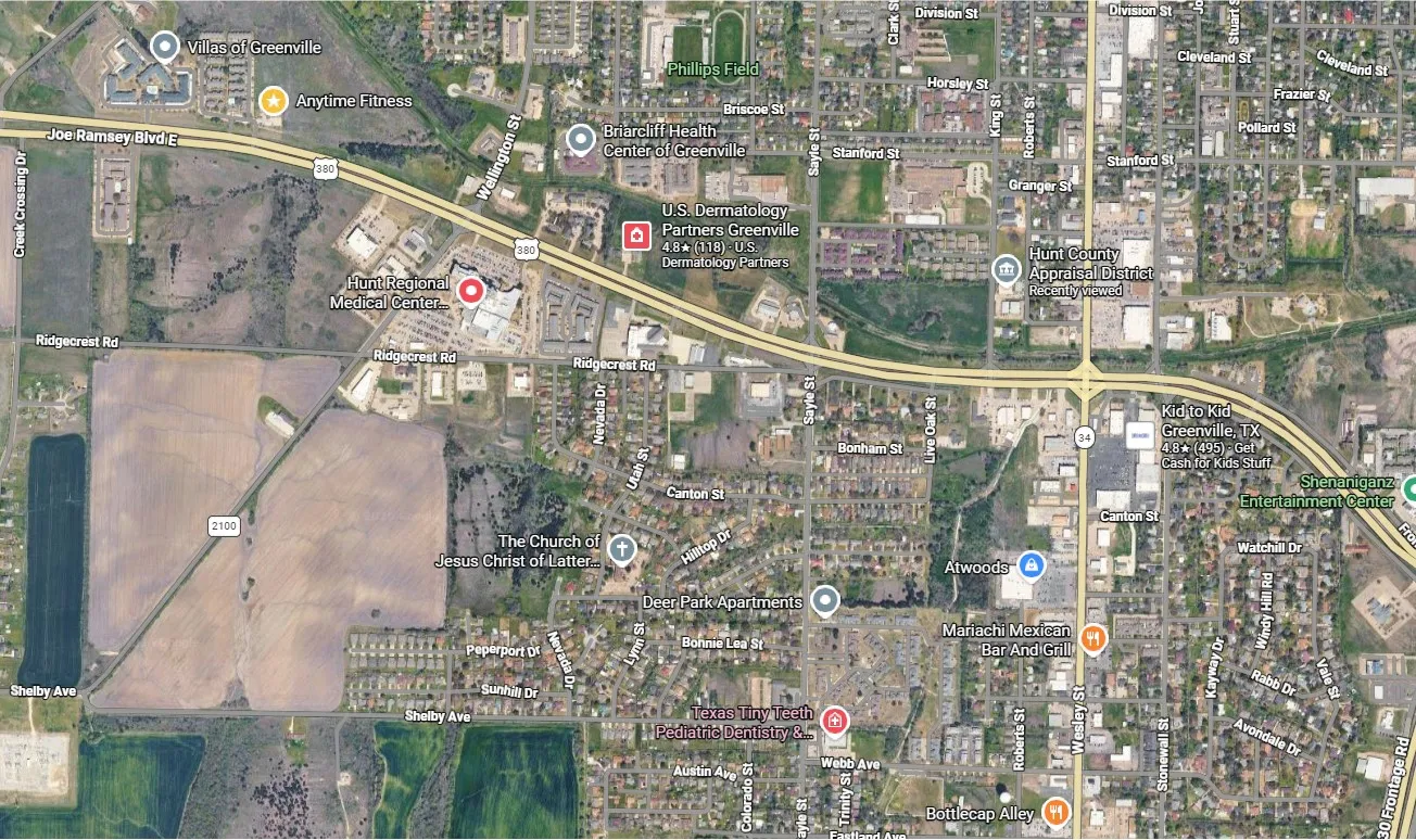 Aerial Map. Illustrating the geographic layout and surrounding infrastructure of the property