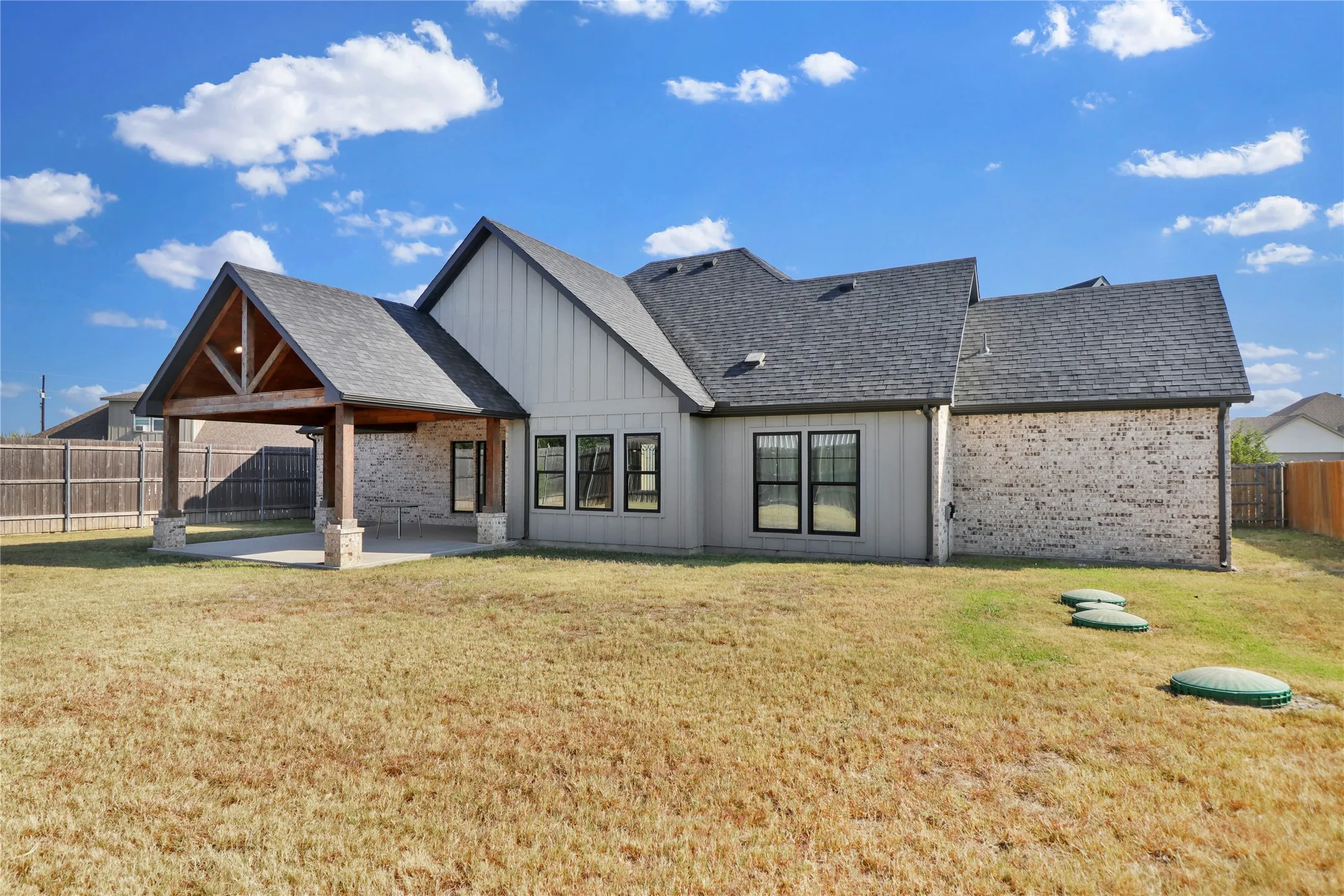 Large back yard.