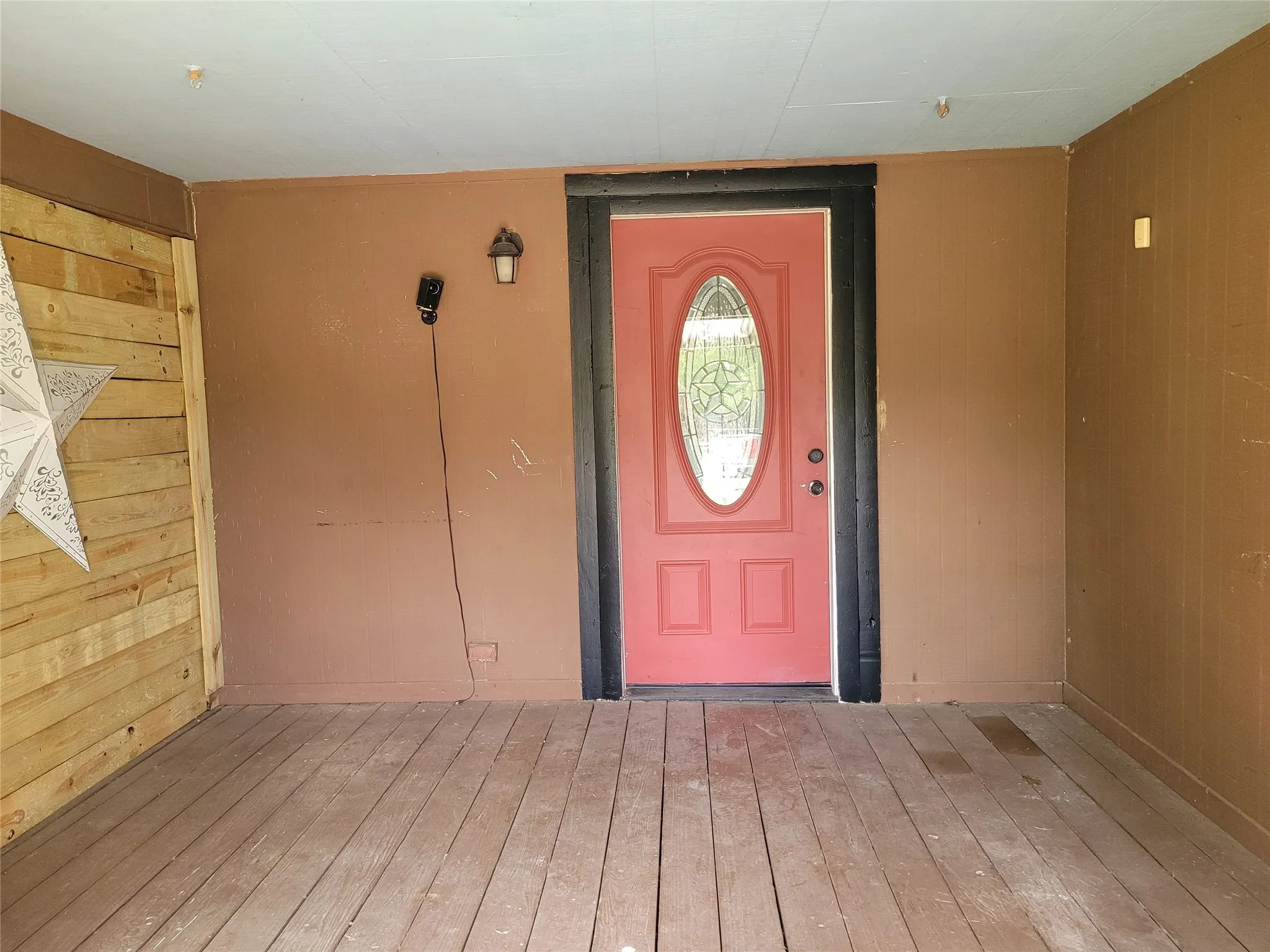 enclosed front porch house entrance door