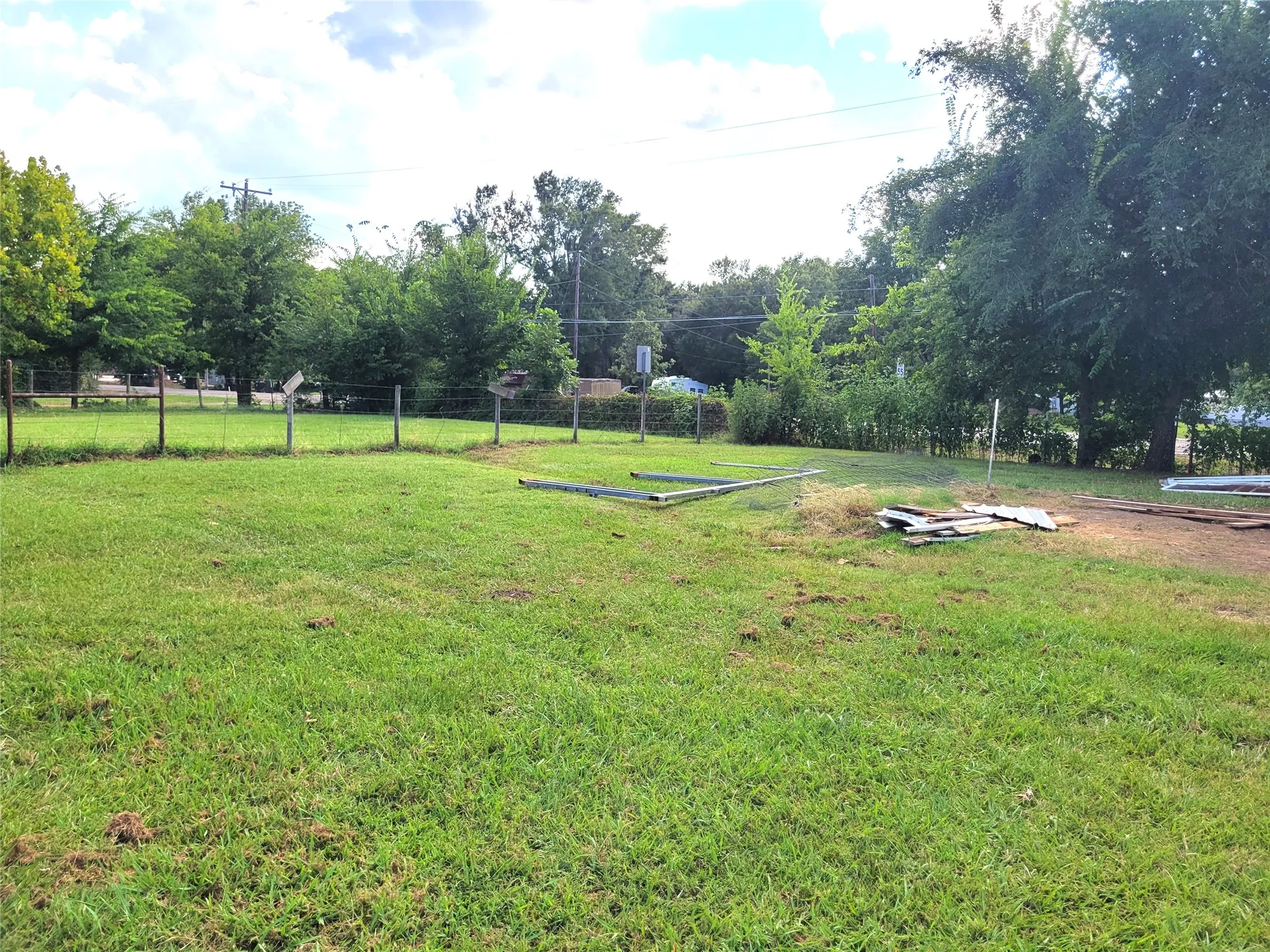 front pasture fenced lot