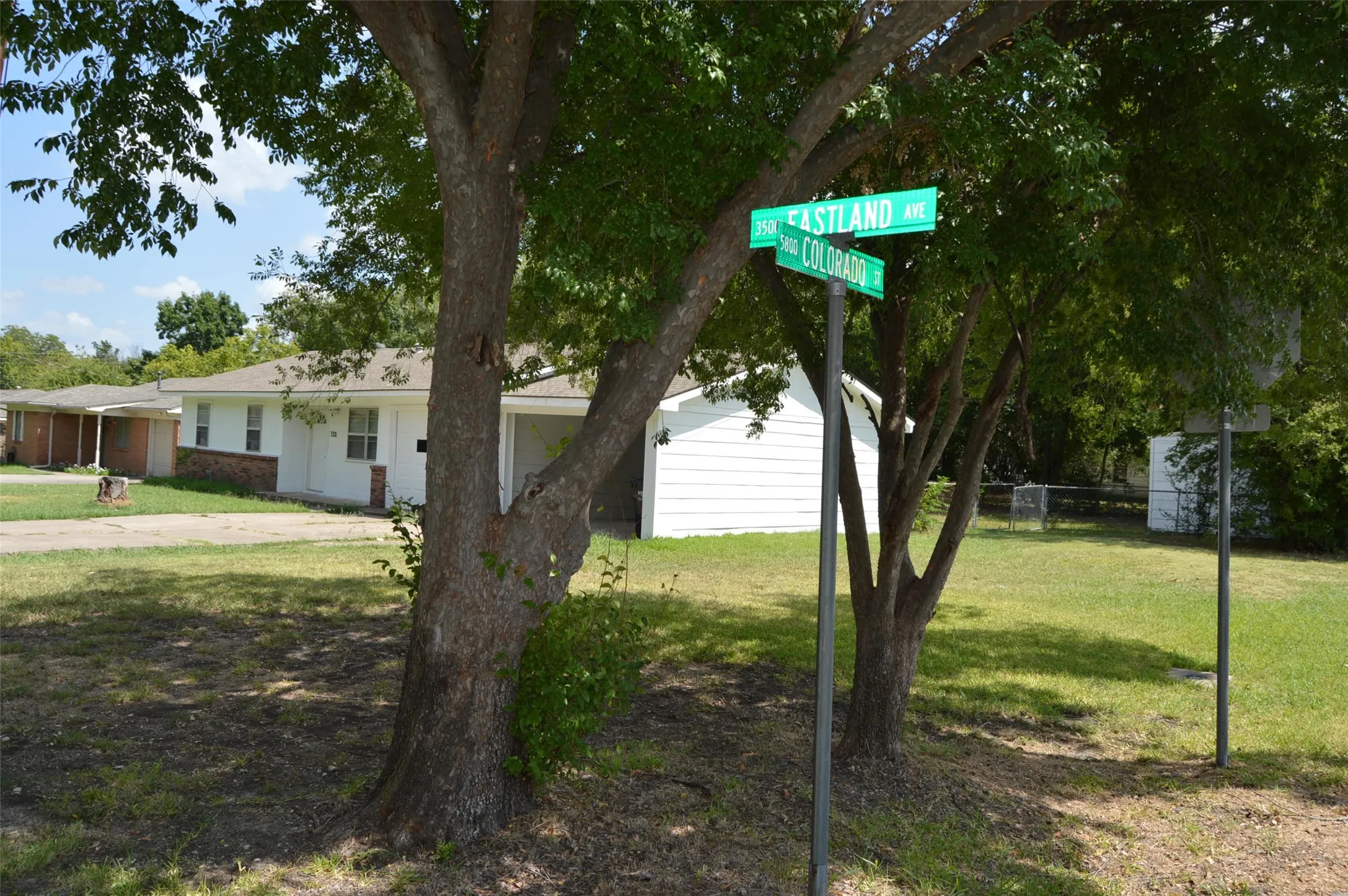 Street view at corner of Eastland and Colorado