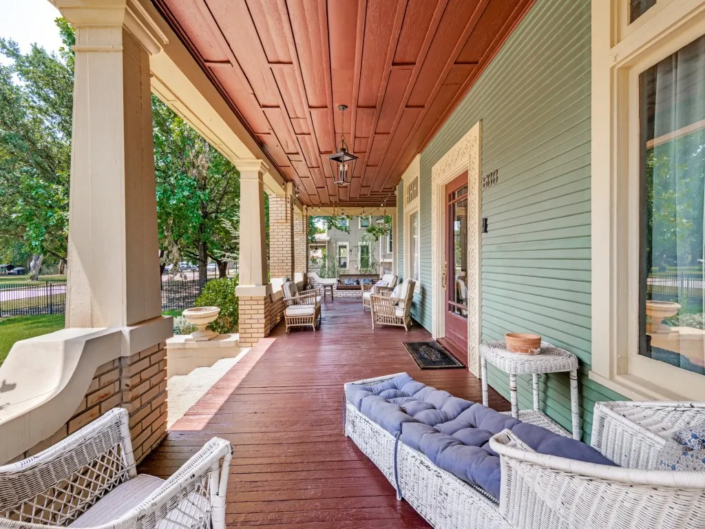 Large covered porch on the front and sides