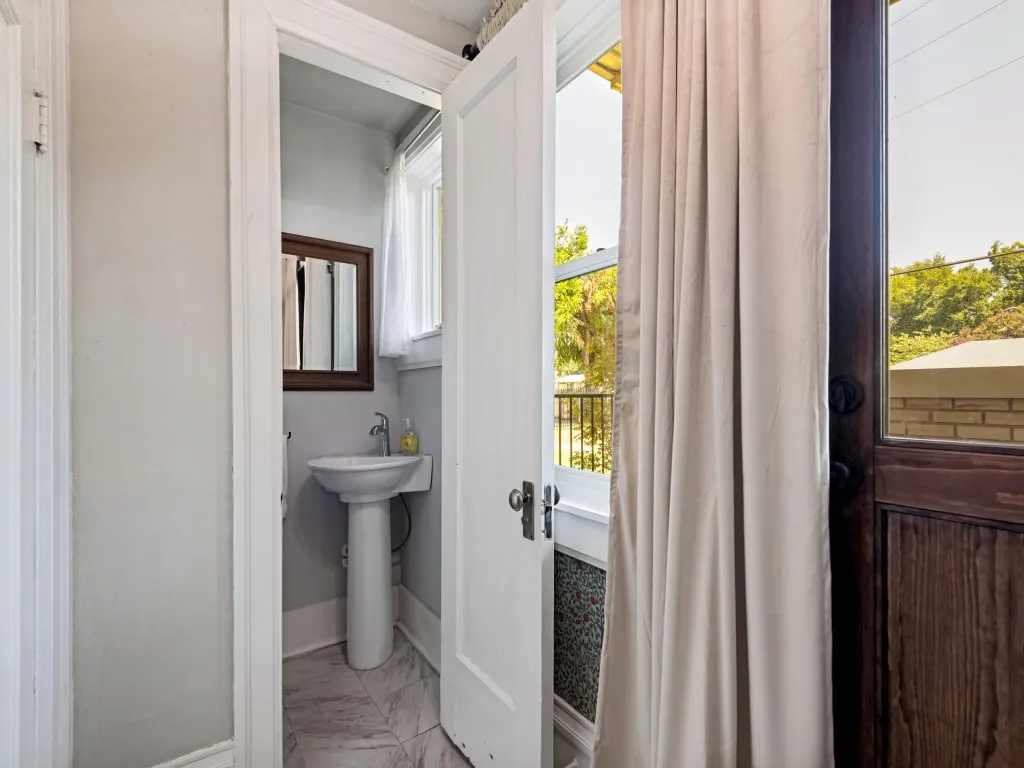 Half bath near side entrance