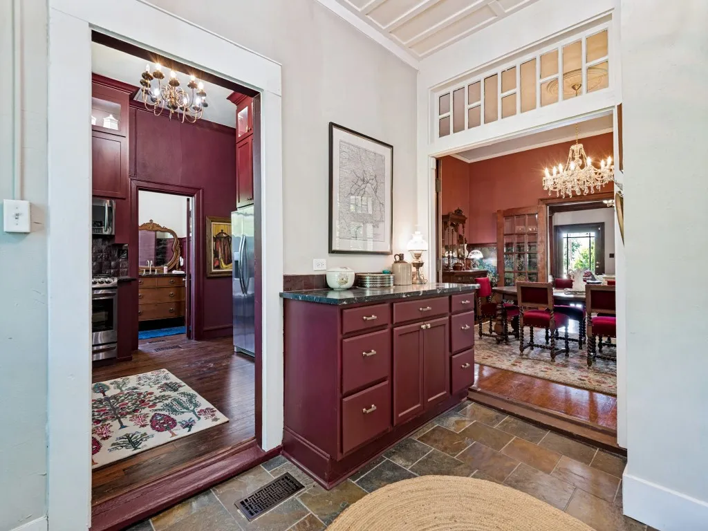 Butlery area connects the kitchen and the dining room