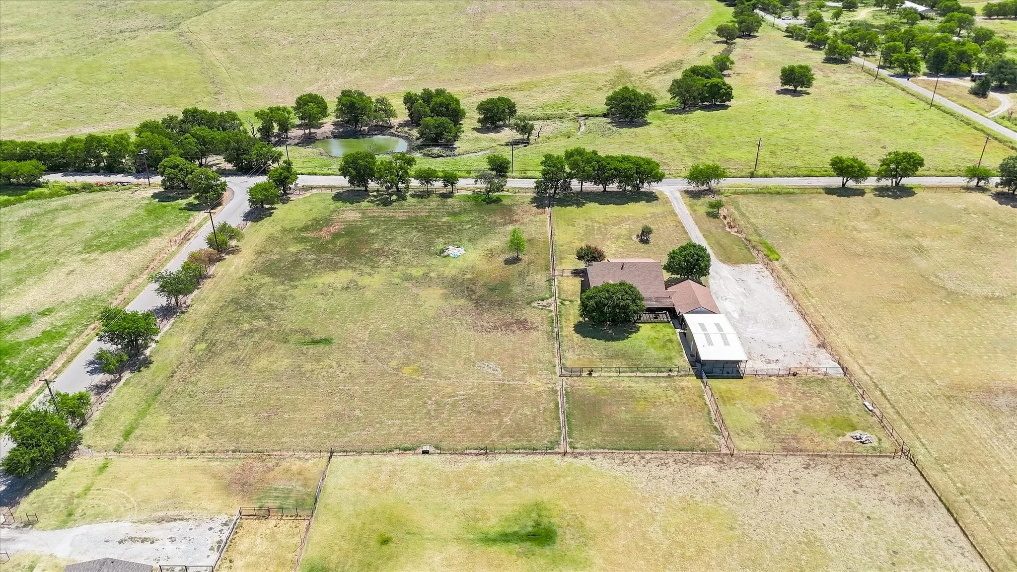 Looking at the back of the property from the West