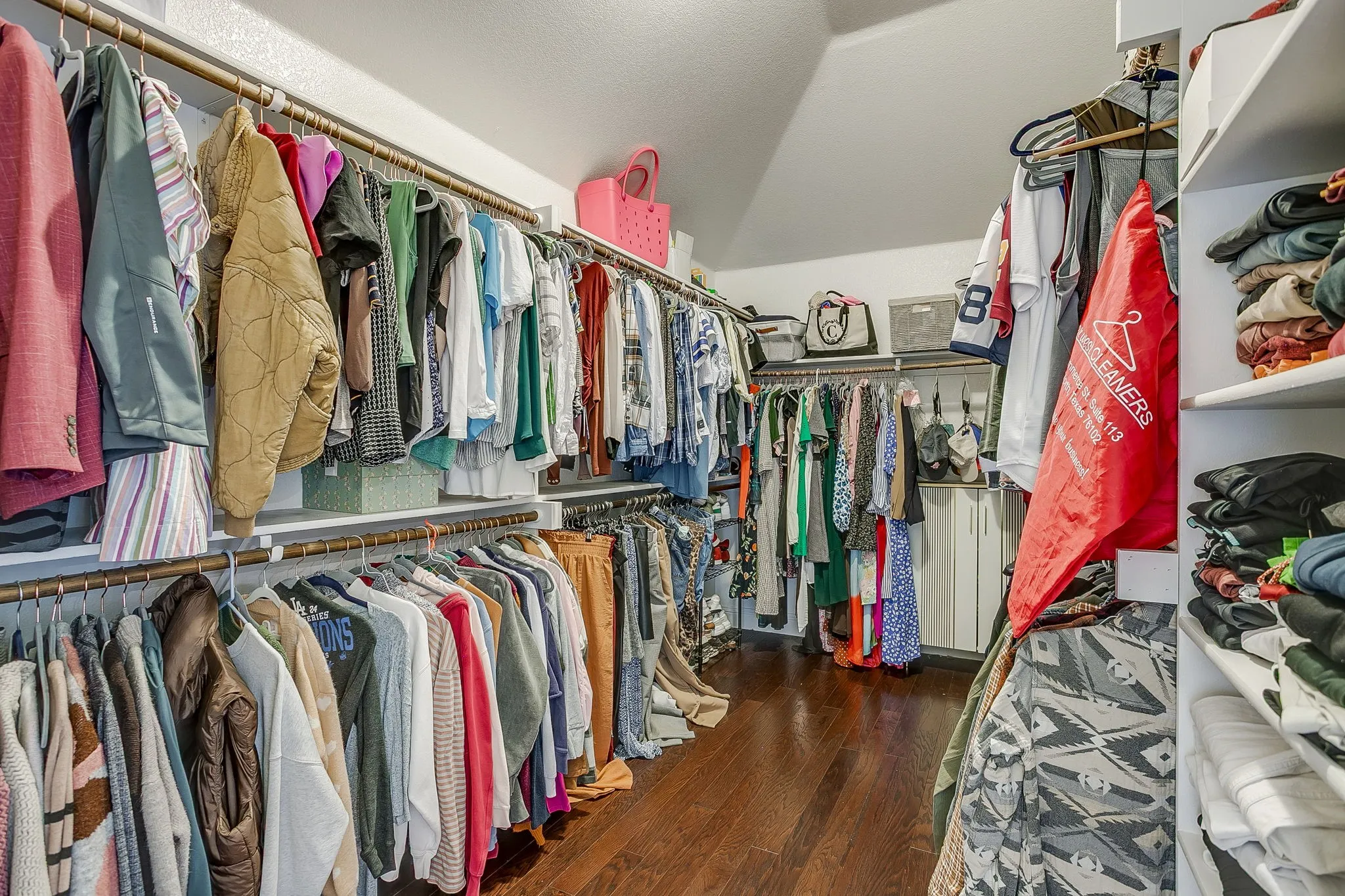 Walk-in closet in primary