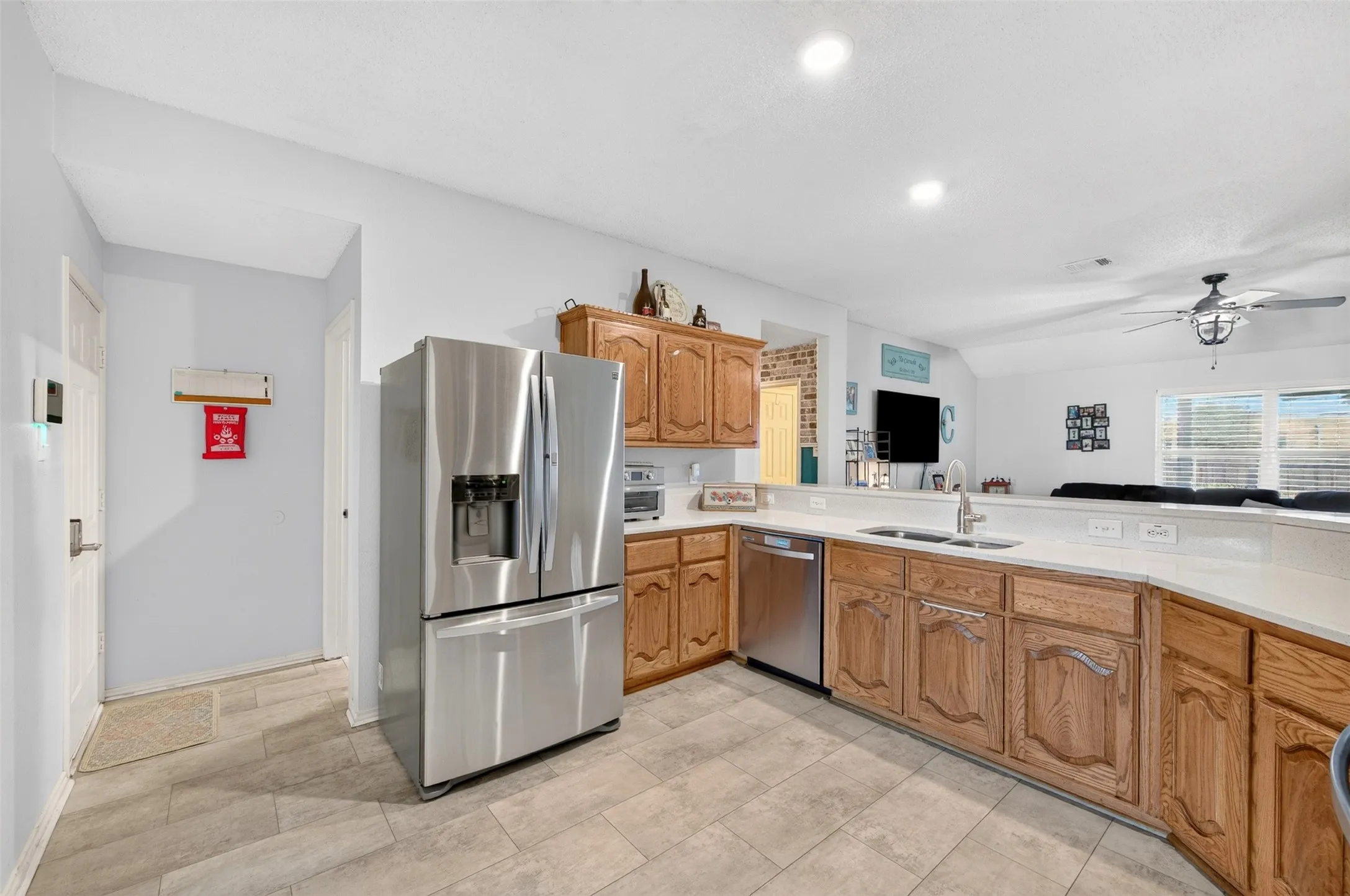 Kitchen view from hallway entry