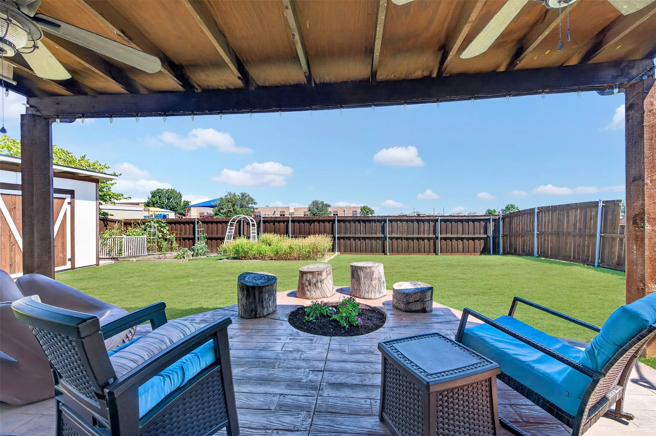 Backyard for relaxing