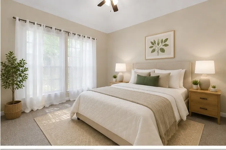 Digital staging of bedroom