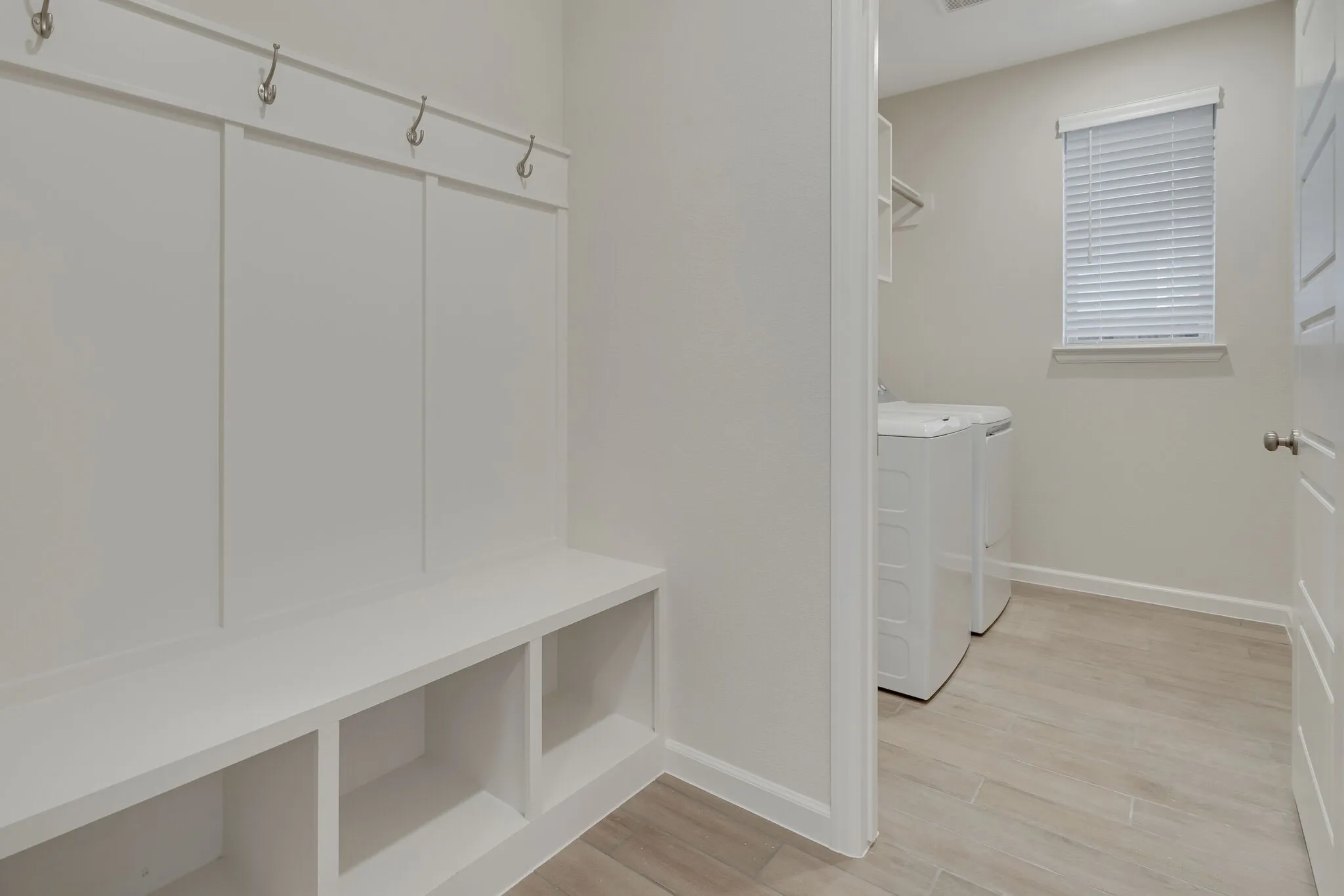 Mudarea in front of the laundry room