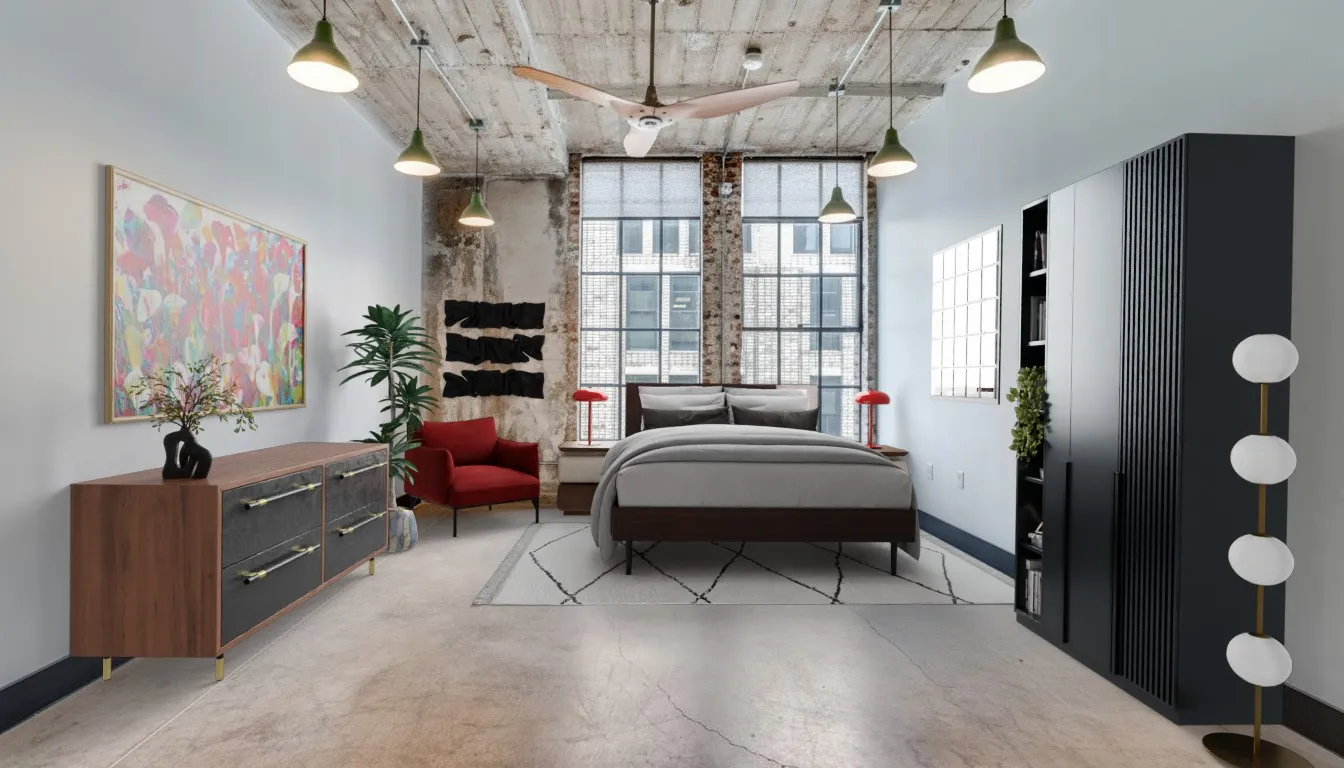 Virtually staged (setting 1) to show how the space could work