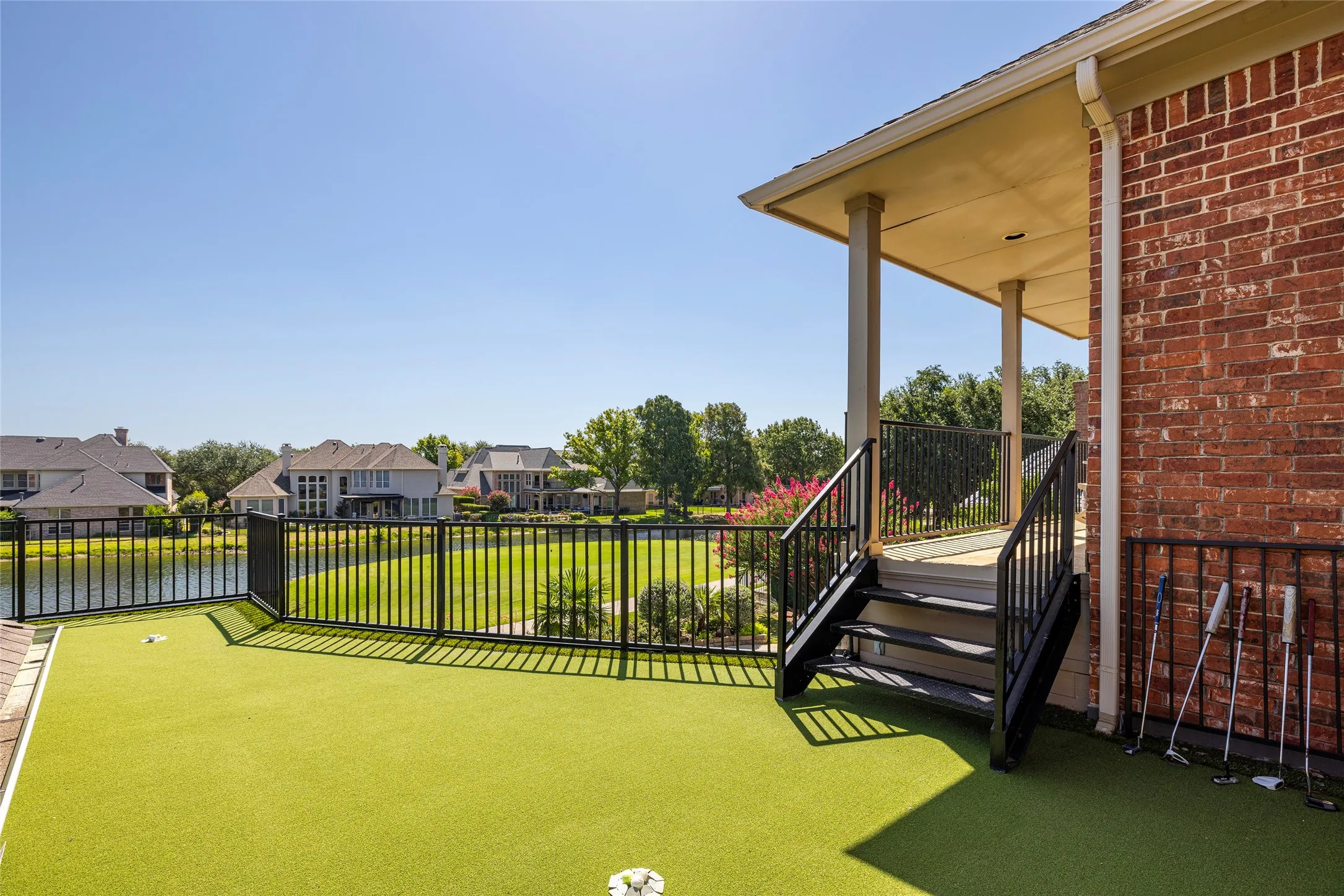 Custom Putting Green off upstairs balcony