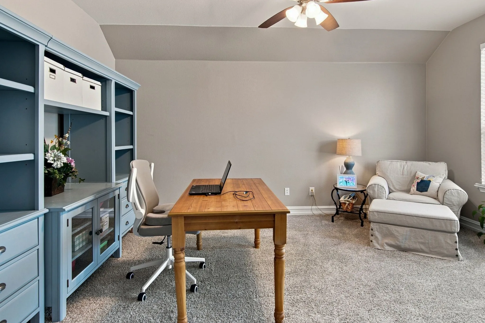 Bonus Flex Room is currently set up as office