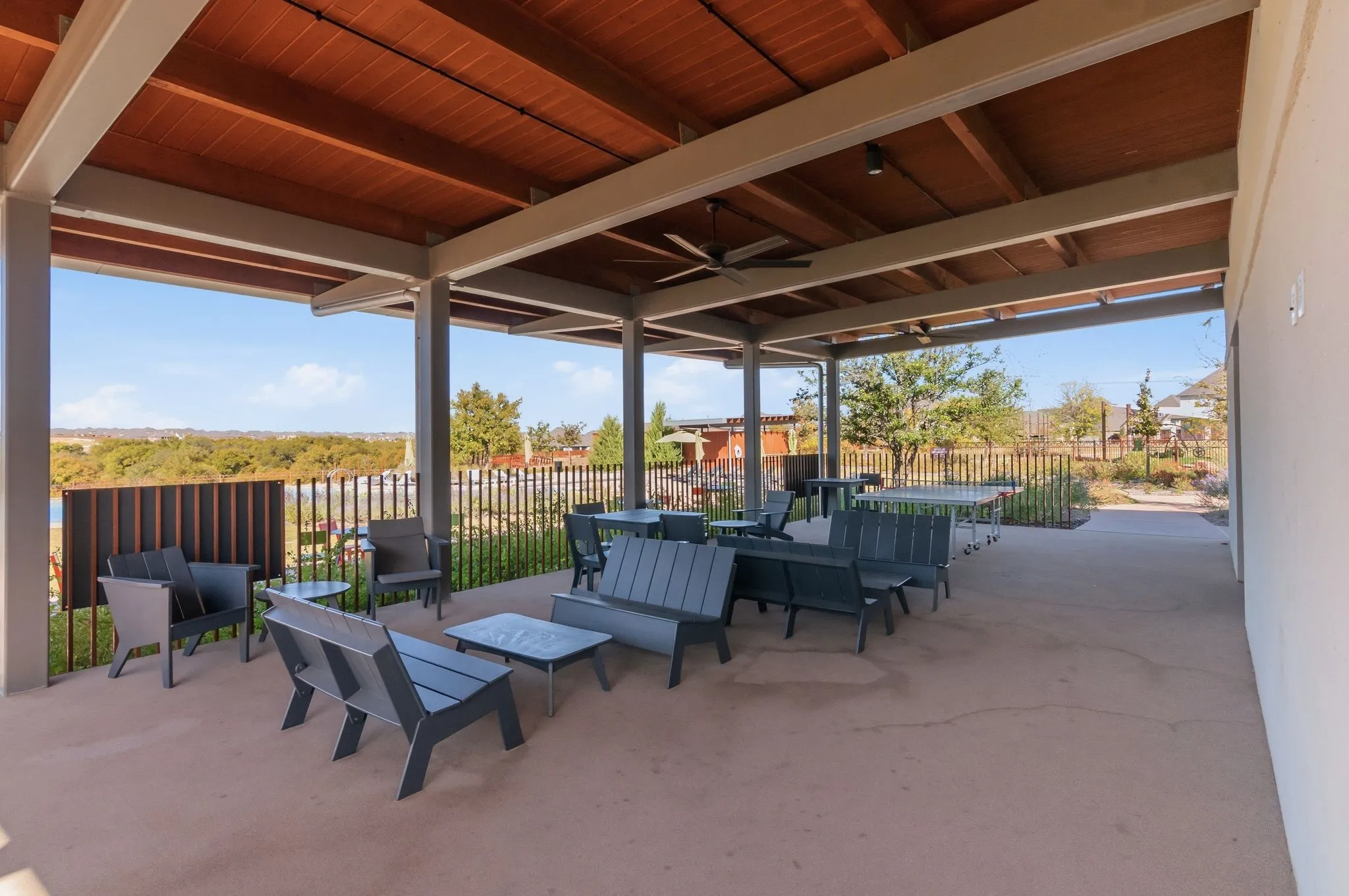 The community offers many wonderful amenities!  Covered patio area at main club house.  Enjoy community organized events!