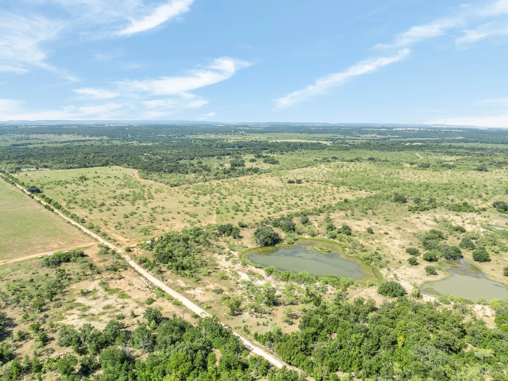 Expansive acreage featuring multiple ponds, mature trees, and natural vegetation