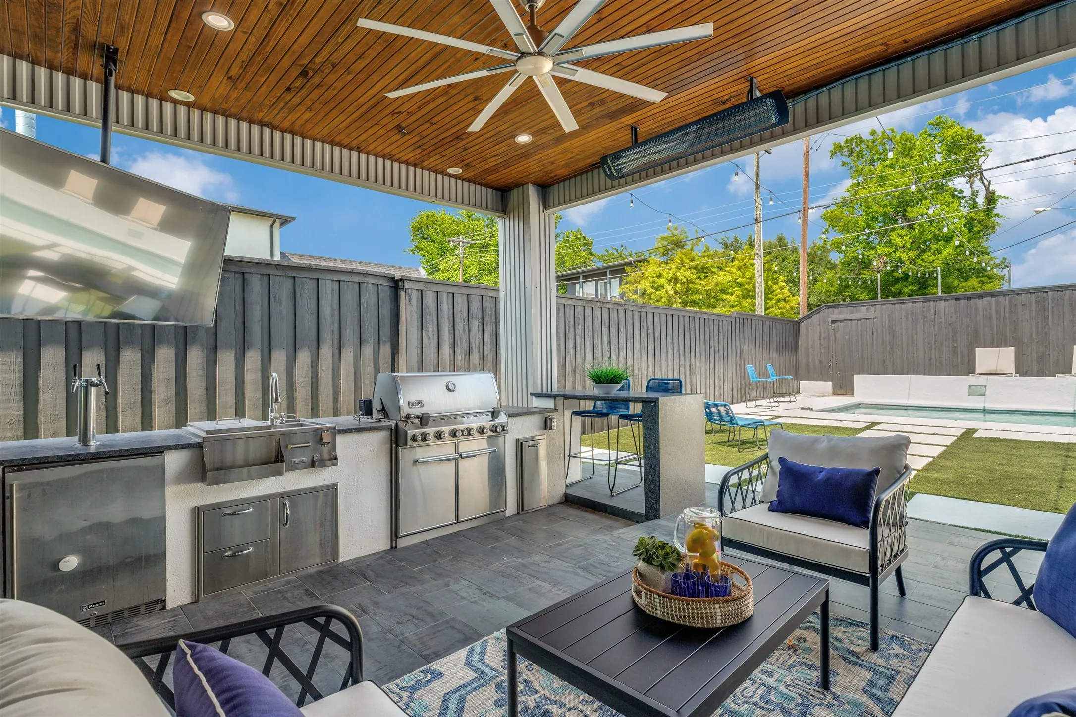 Covered Patio and Outdoor Kitchen