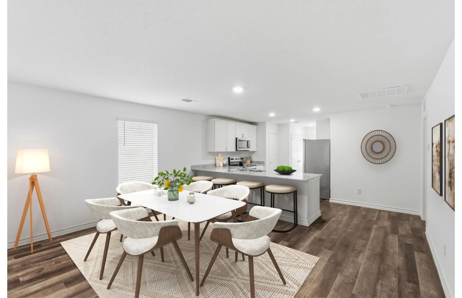 *Virtual Representation - Dining area off kitchen with large windows