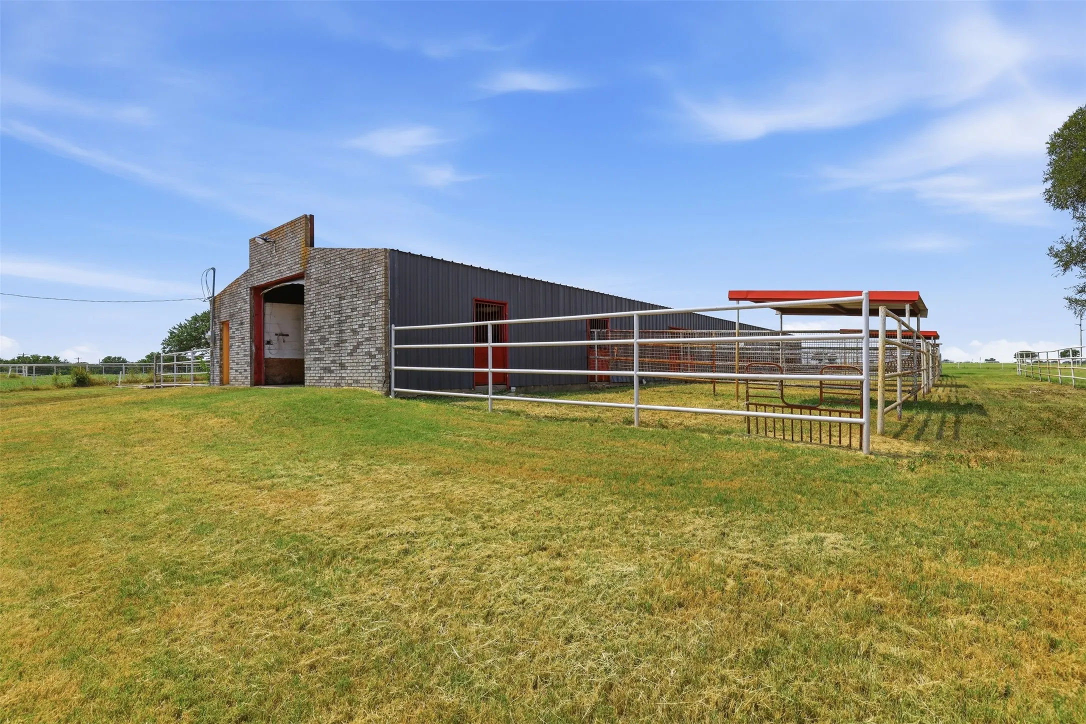 Front of barn