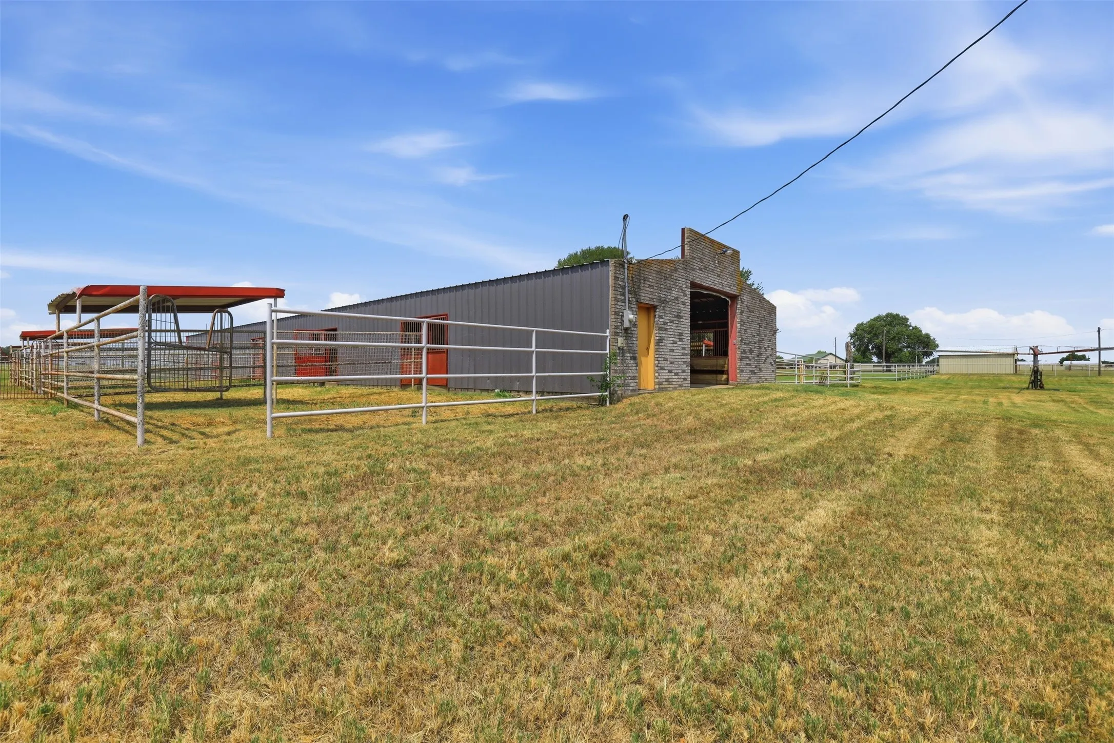Front of barn
