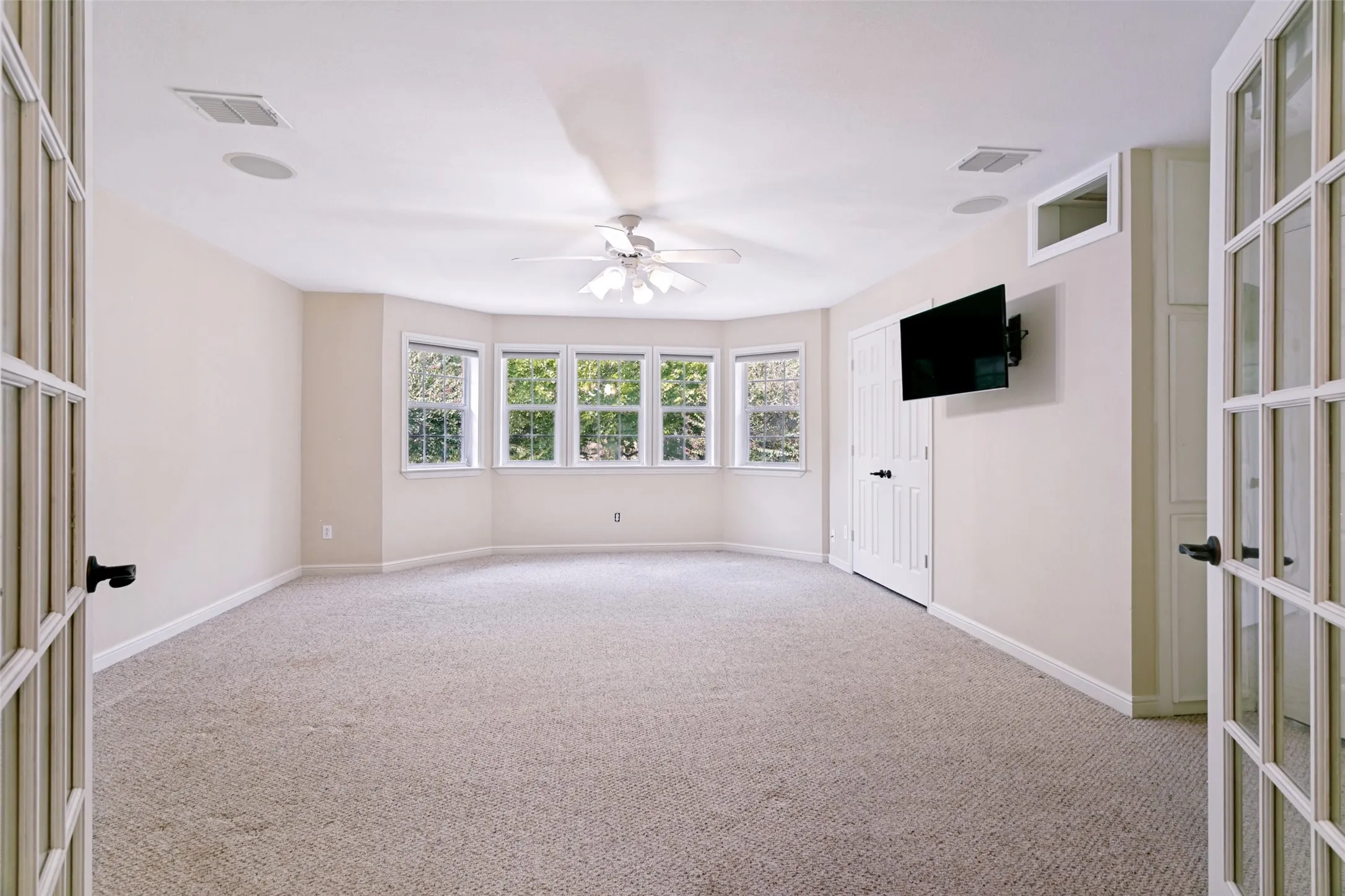 Upstairs flexible space for a home office or playroom or upper level family room