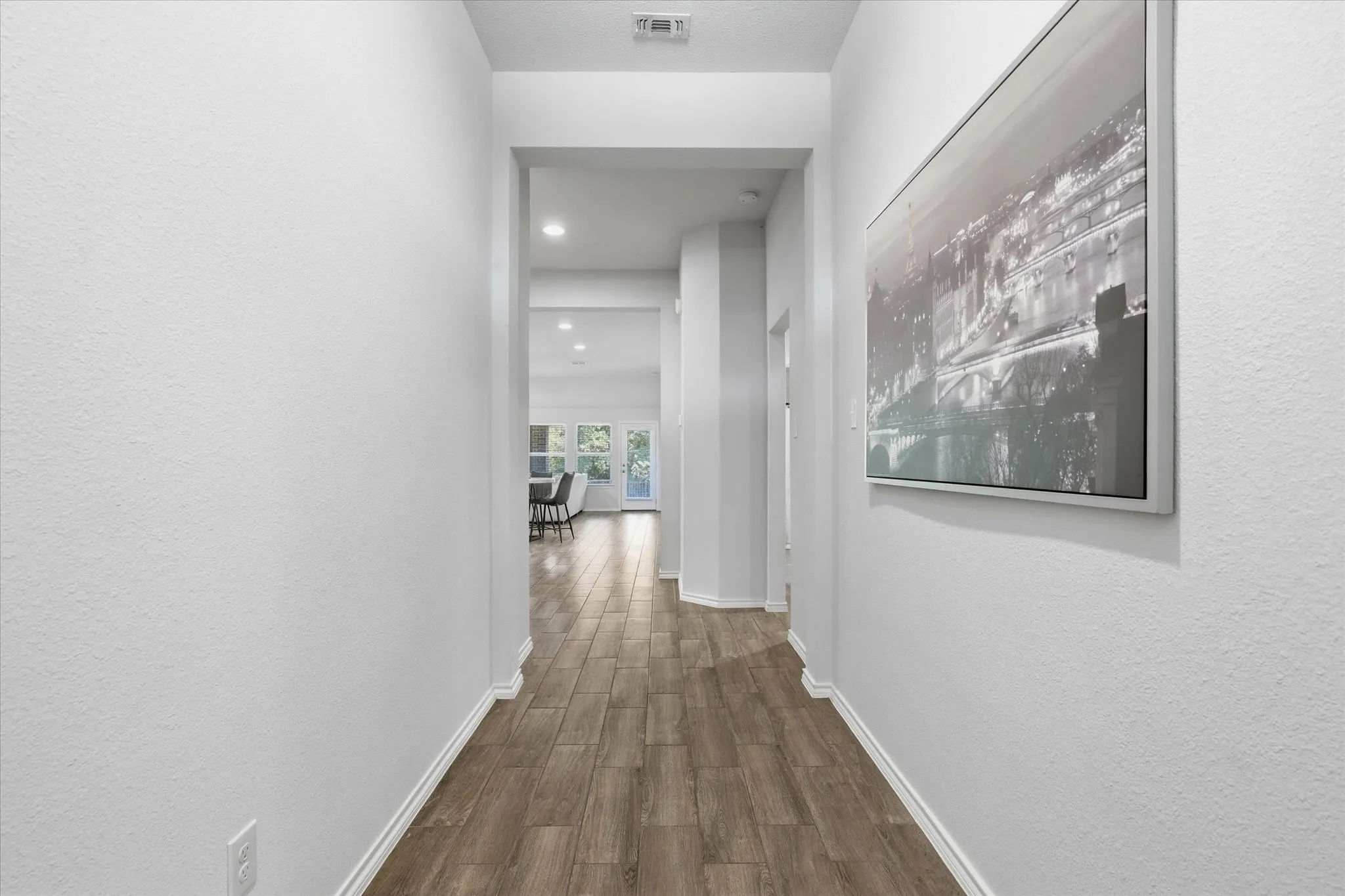 Step inside and notice the low maintenance wood look ceramic flooring, perfect for children or pets or anyone desiring low maintenance living.