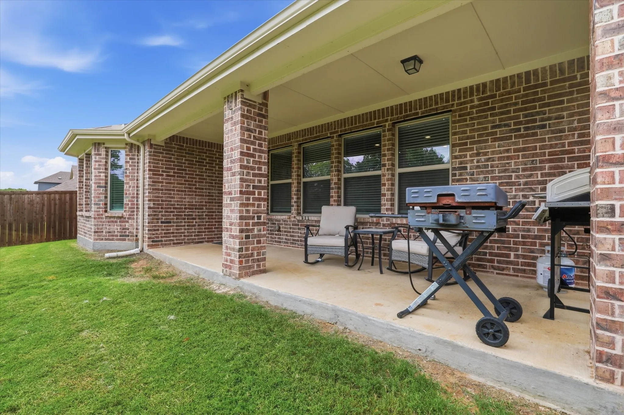 Another view of the patio.