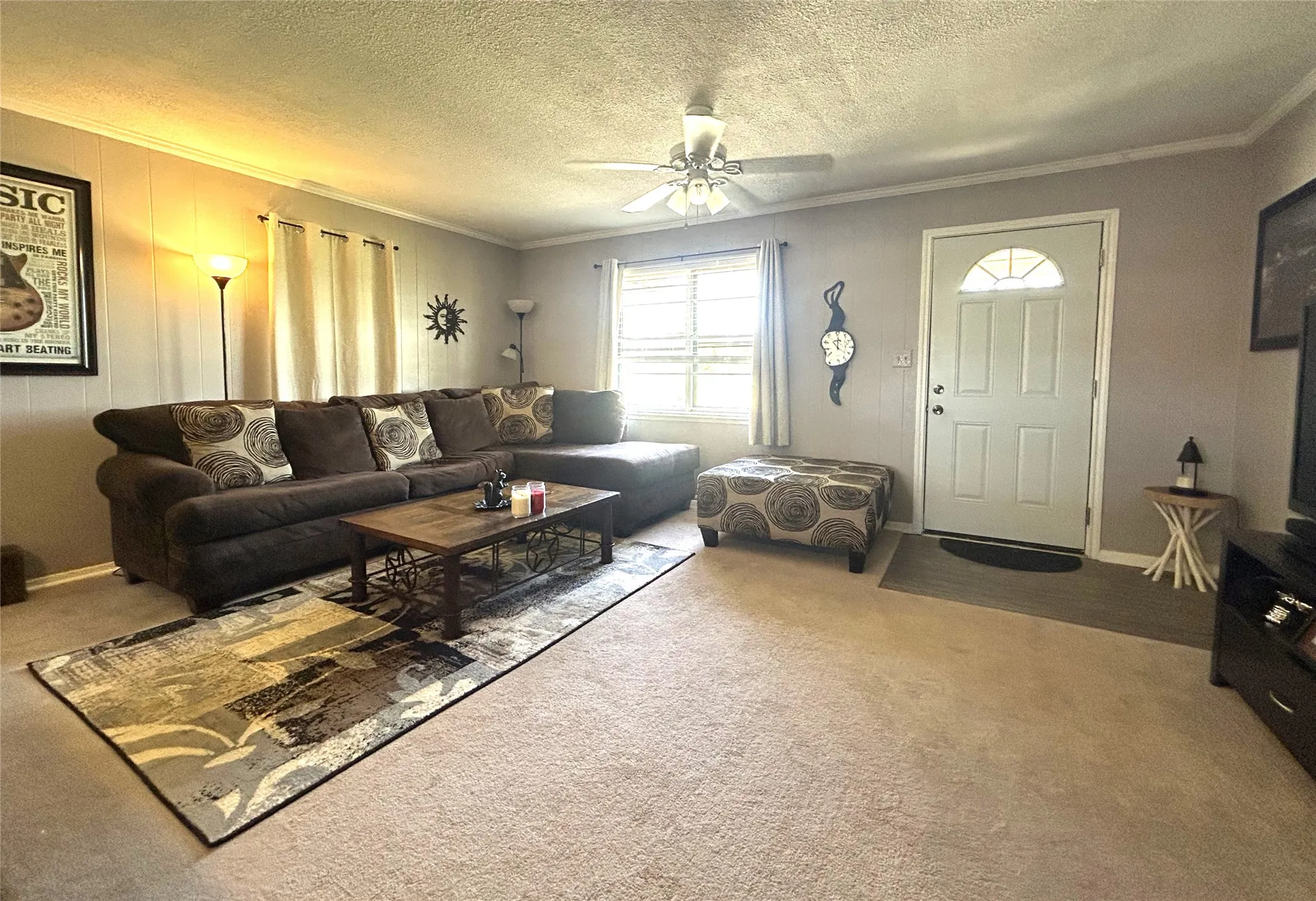 View of just the living room from the kichen.