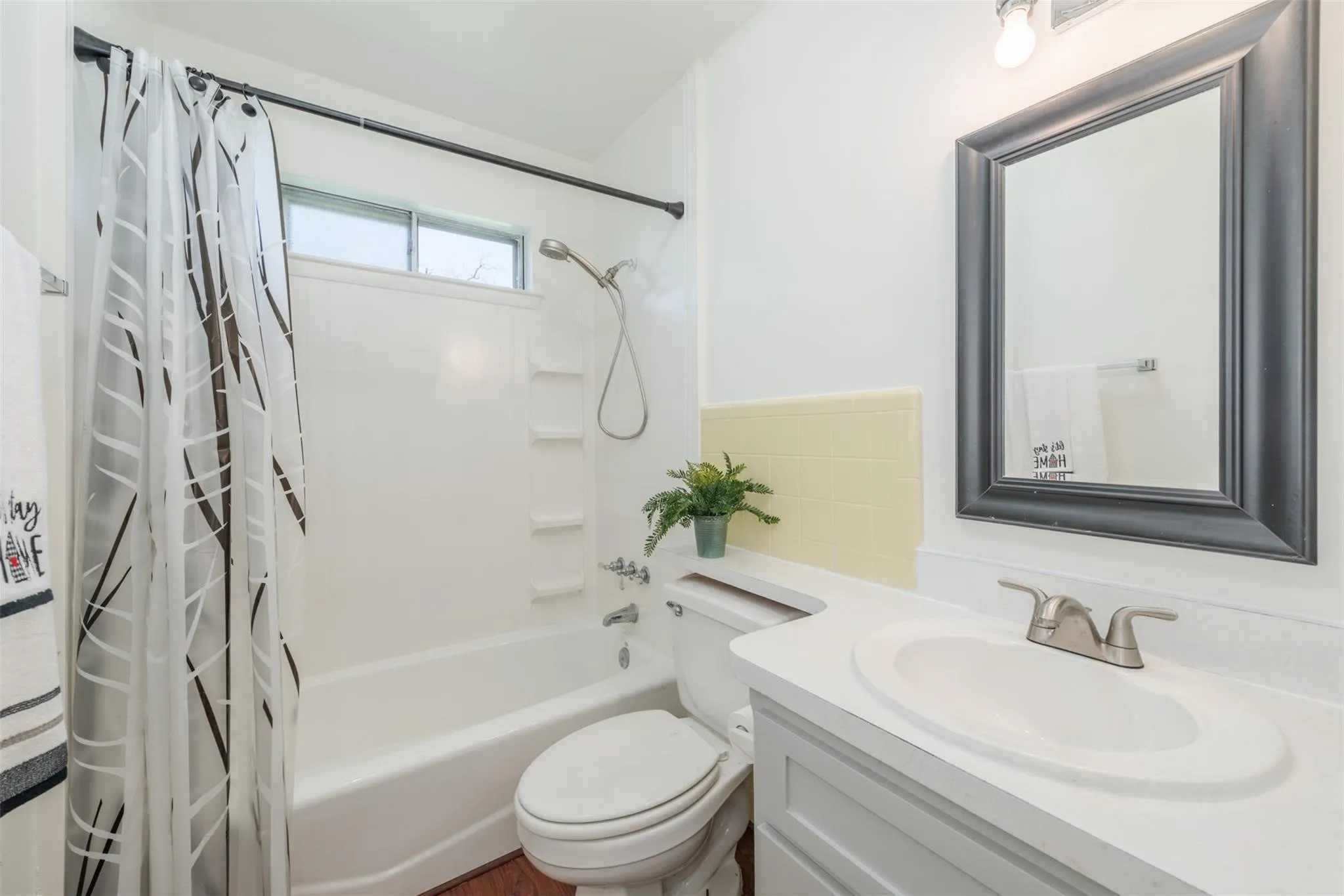 New tile has been installed in this bathroom