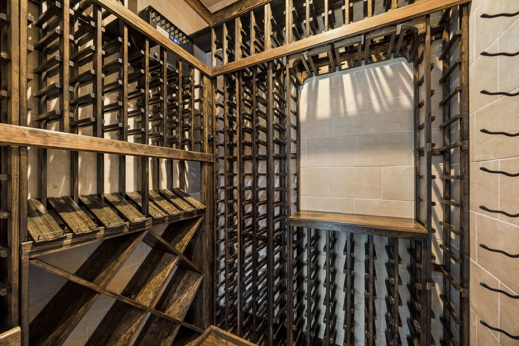 Temperature controlled wine cellar.