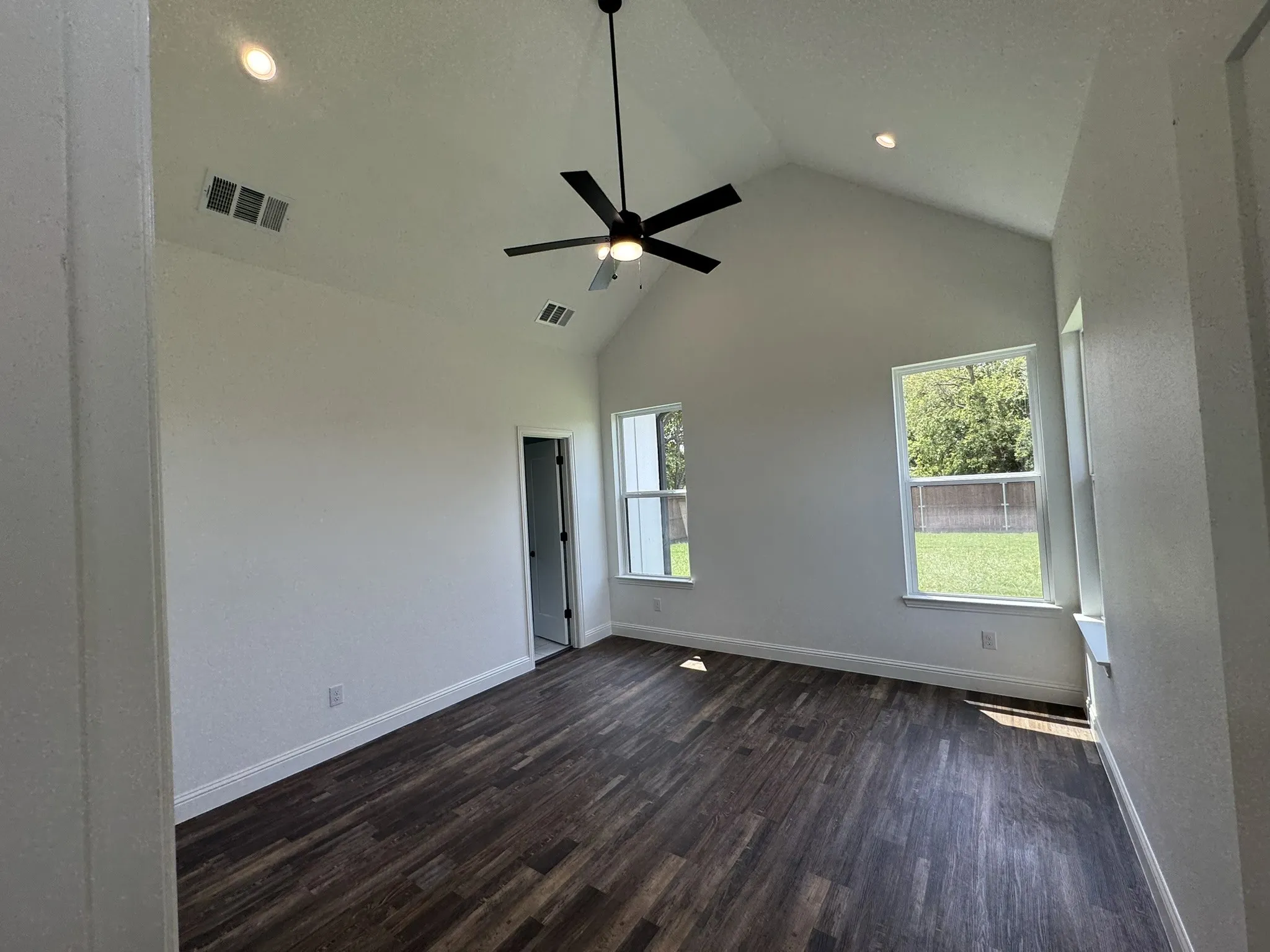 Vaulted Ceiling with Ceiling Fan