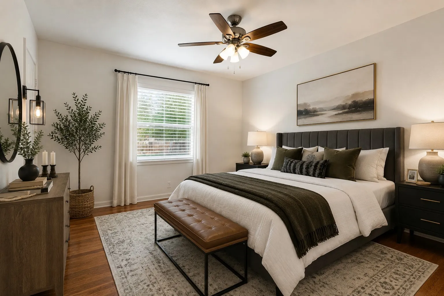 Virtual staging of the Primary Bedroom.