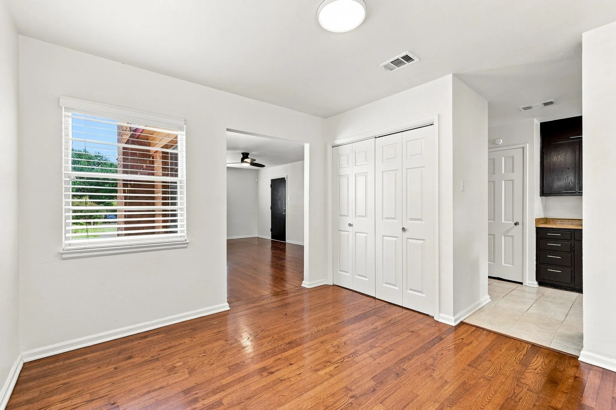 The Dining Room and the full size washer and dryer.