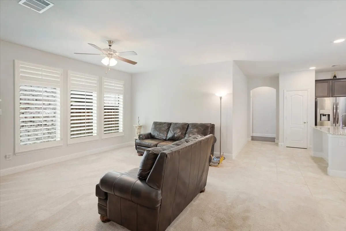 Integrated lighting, and an arched entryway
