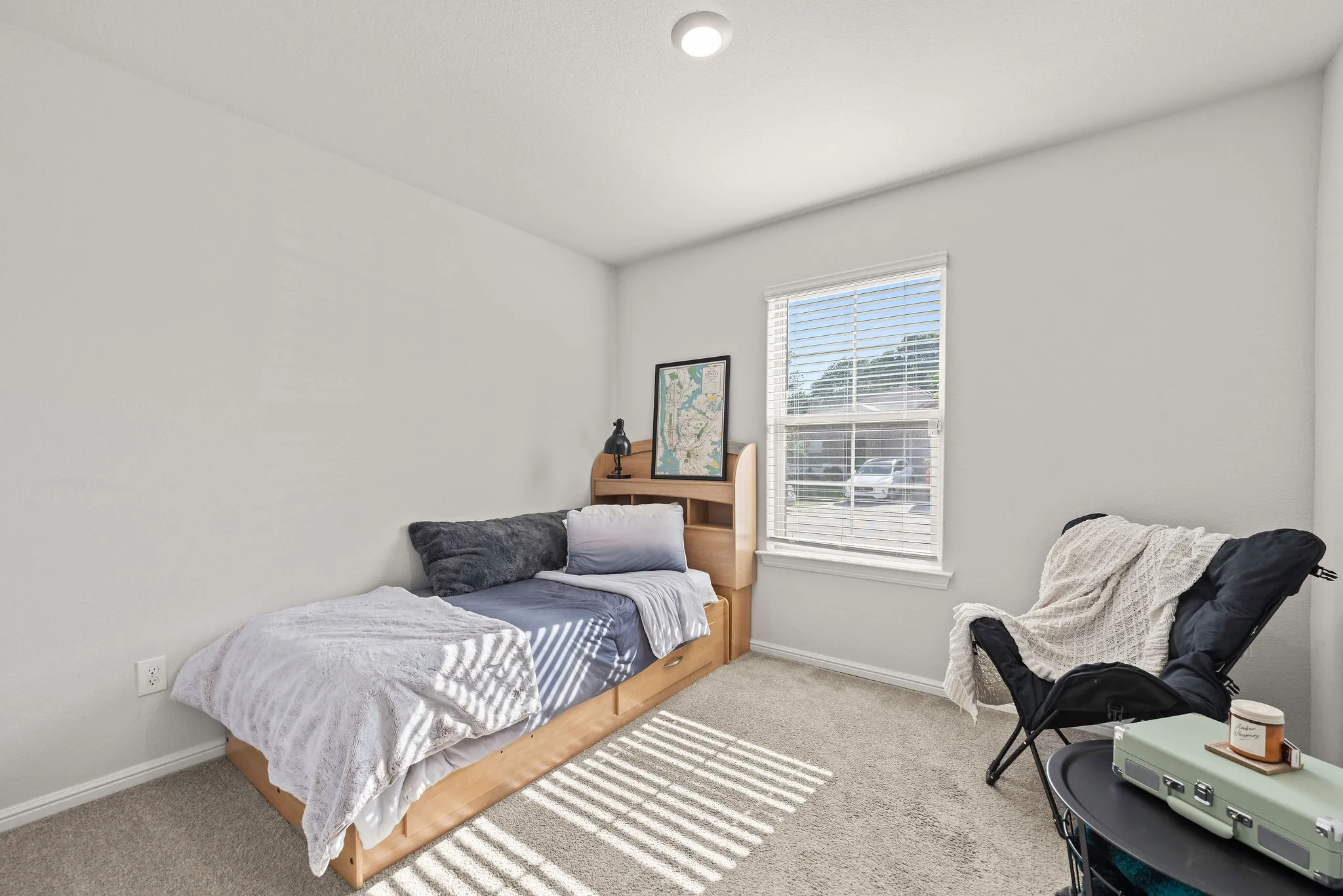 Bedroom featuring carpet flooring