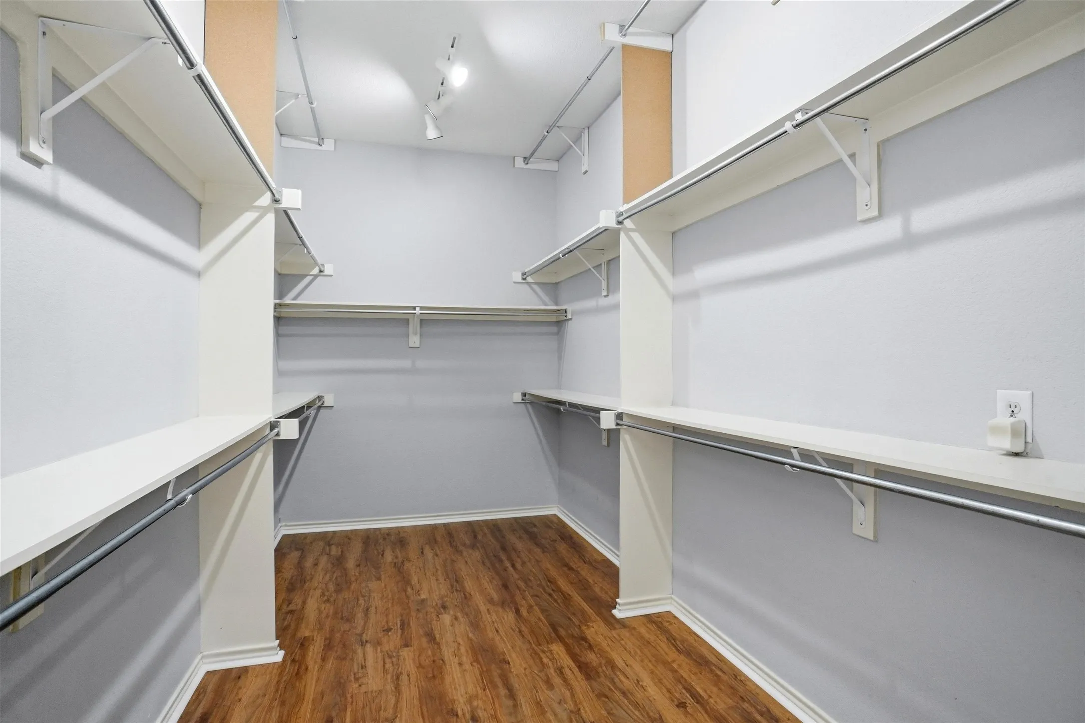 Master bedroom walk in closet