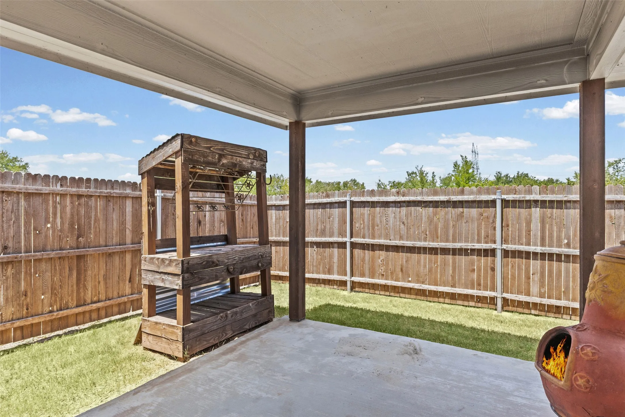 Covered back patio